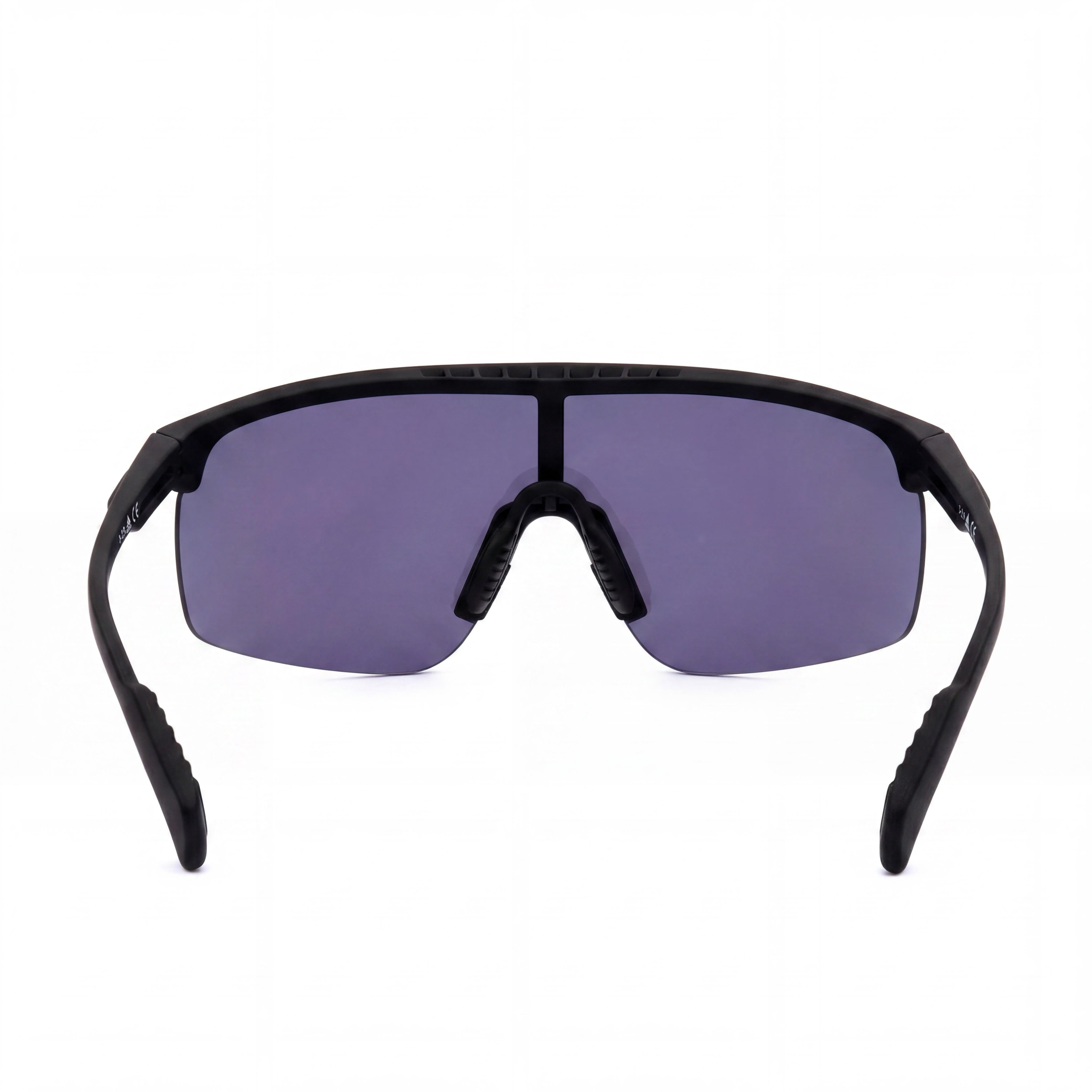 adidas SP0005 Men's Matte Black Smoke Plastic Mask Sunglasses, Light Purple Non-Polarized UV 400, Photo 4