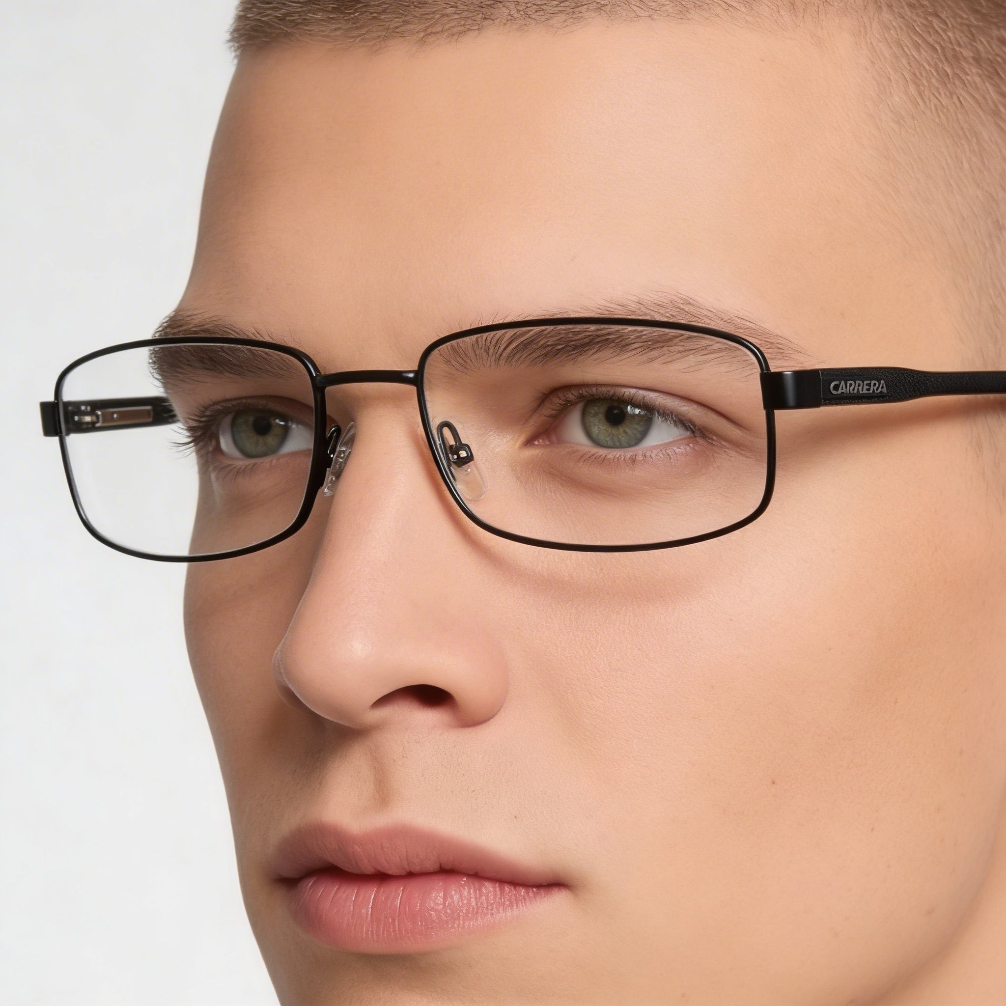 Carrera Carrera 264 Unisex Matte Black Alloy Steel Frame Polycarbonate Lens Prescription Ready Eyeglasses 55mm Lens Width, Photo 4