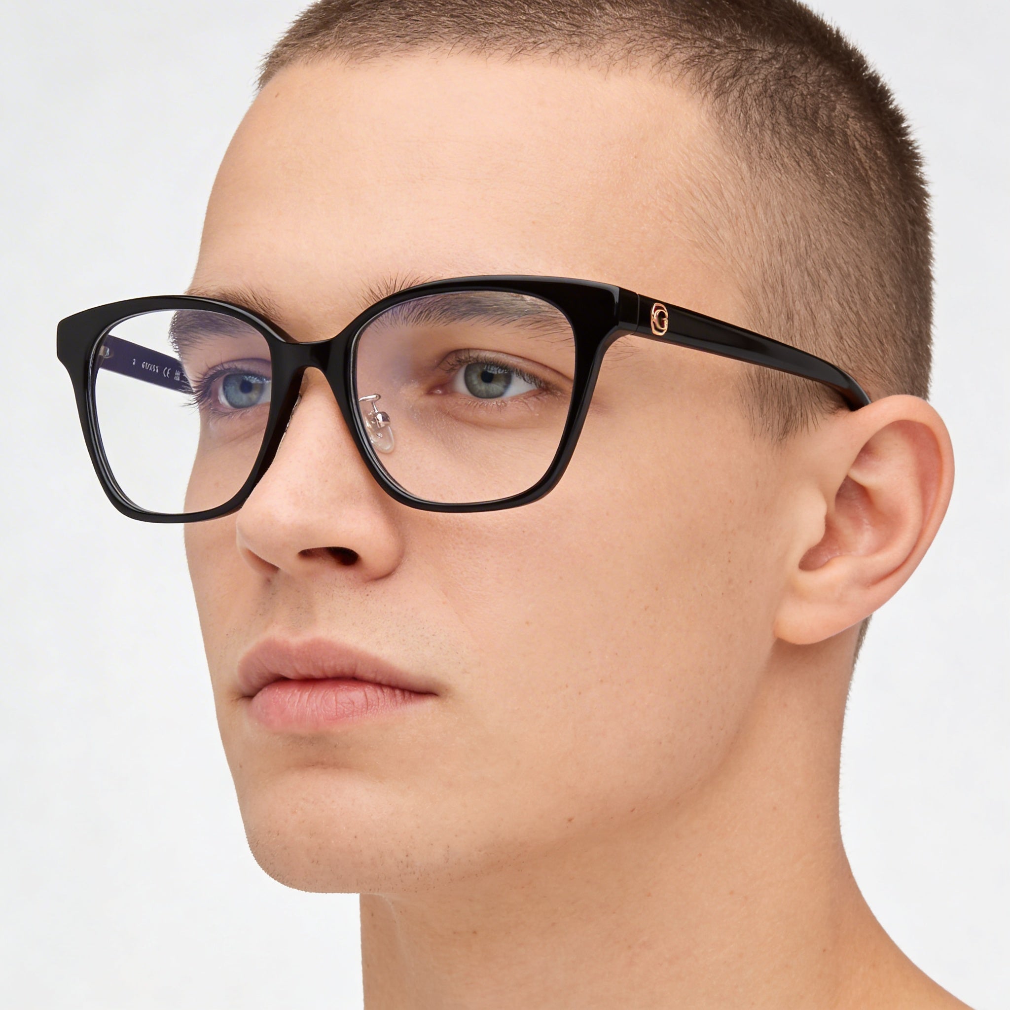 Gafas GUESS Gu50153-d para hombre con montura de plástico negra y lentes de policarbonato 53/18/145, Photo 5