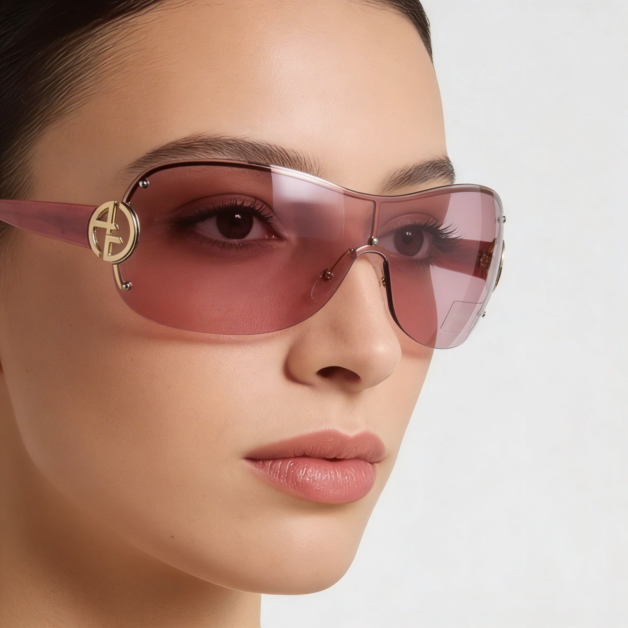 Gafas de sol informales de acetato para mujer GIORGIO ARMANI con, oro rosa, ancho de lente de 57 mm, Photo 3