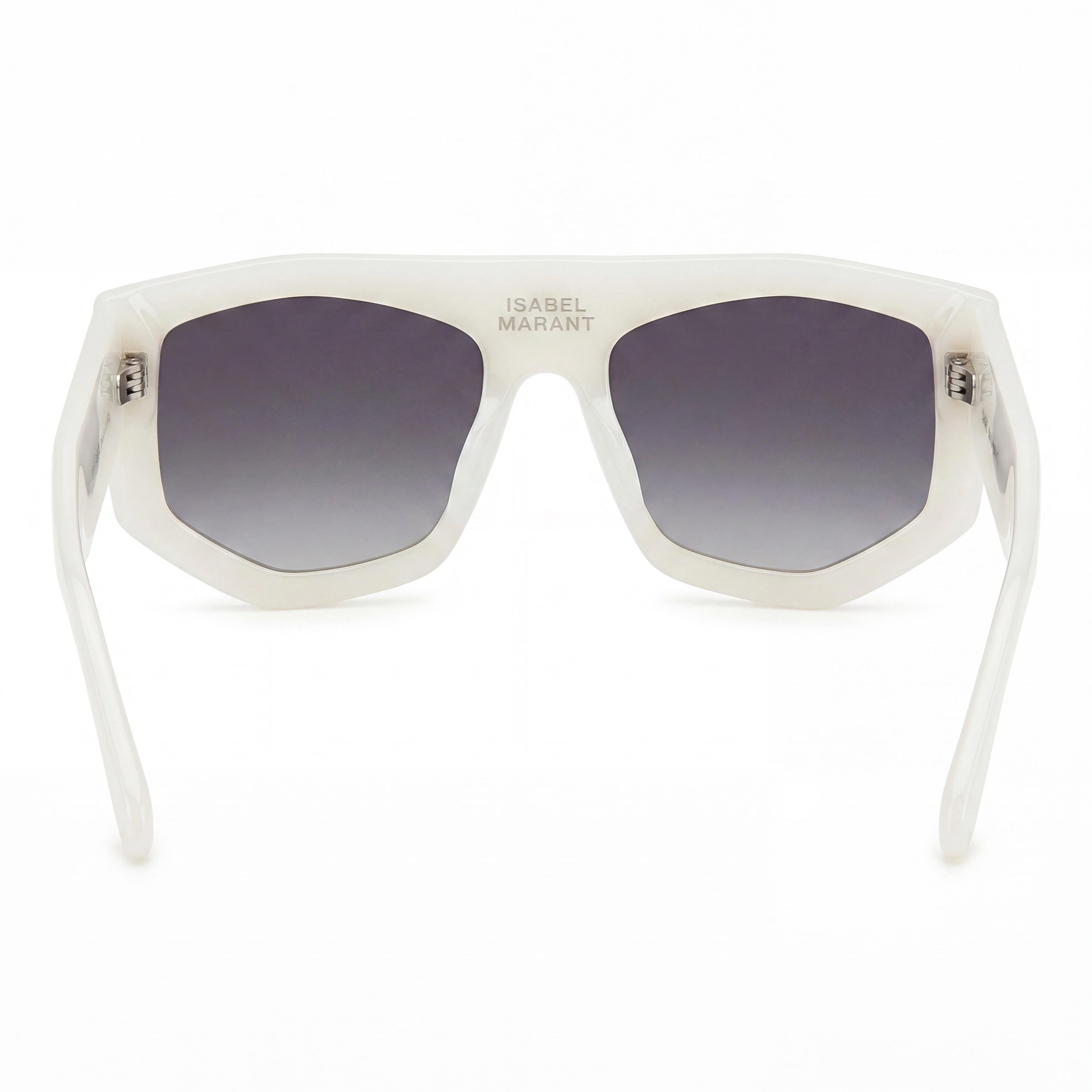 Gafas de sol Isabel Marant de mujer modernas con montura de acetato blanco perla gris y lente de policarbonato de 56 mm, Photo 3