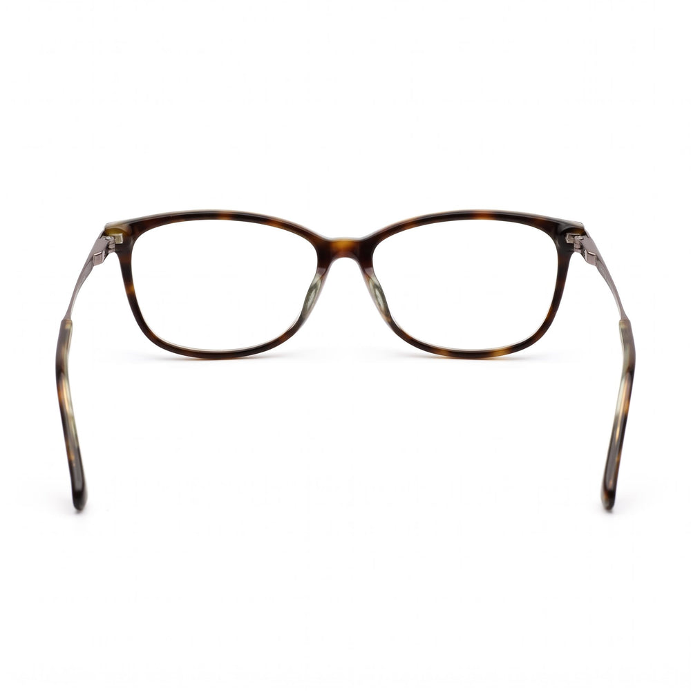 Emozioni Women's 4044 Rectangular Plastic Havana Green Gray Prescription Ready Eyeglasses with Clear Demo Lenses, 53mm