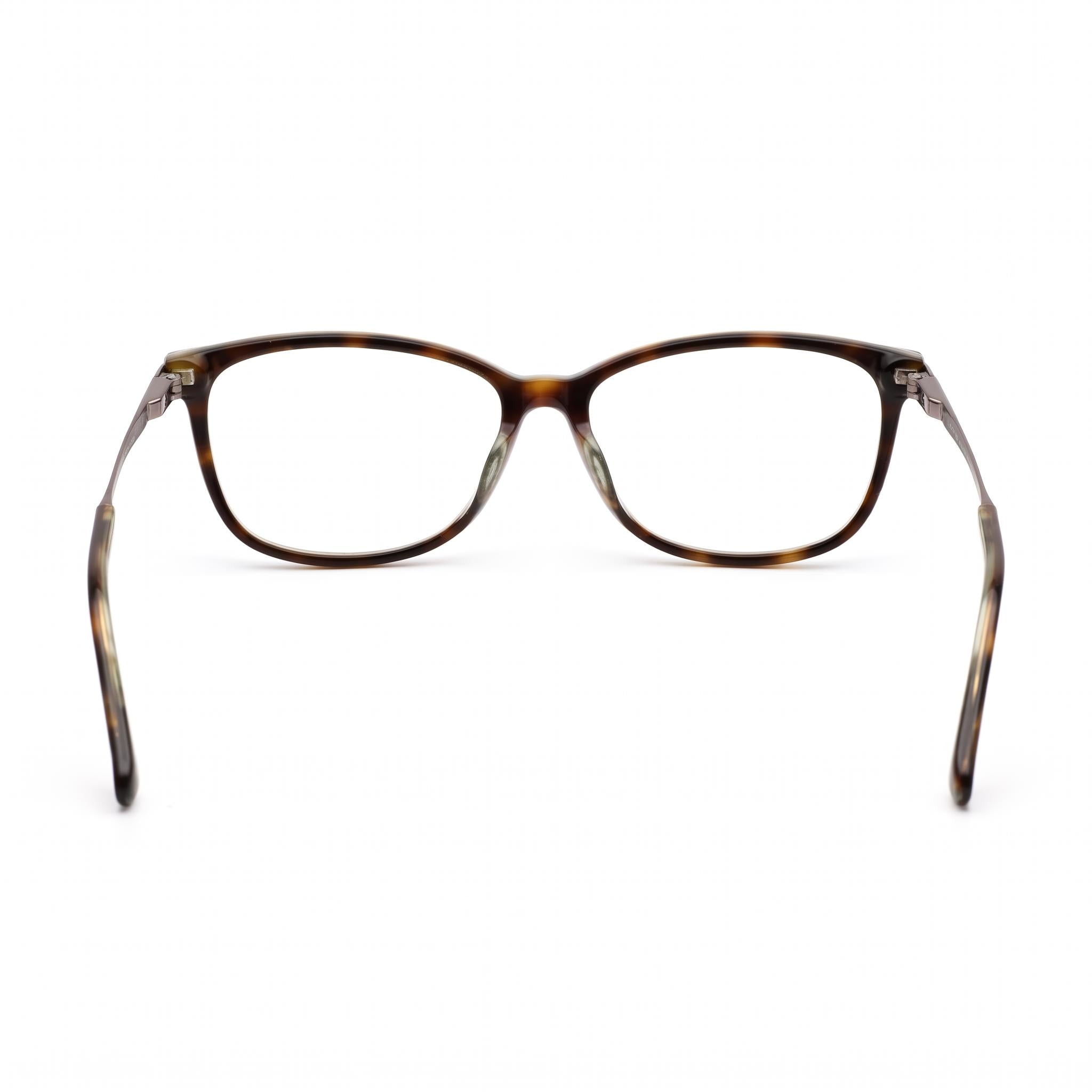Emozioni Women's 4044 Rectangular Plastic Havana Green Gray Prescription Ready Eyeglasses with Clear Demo Lenses, 53mm, Photo 3