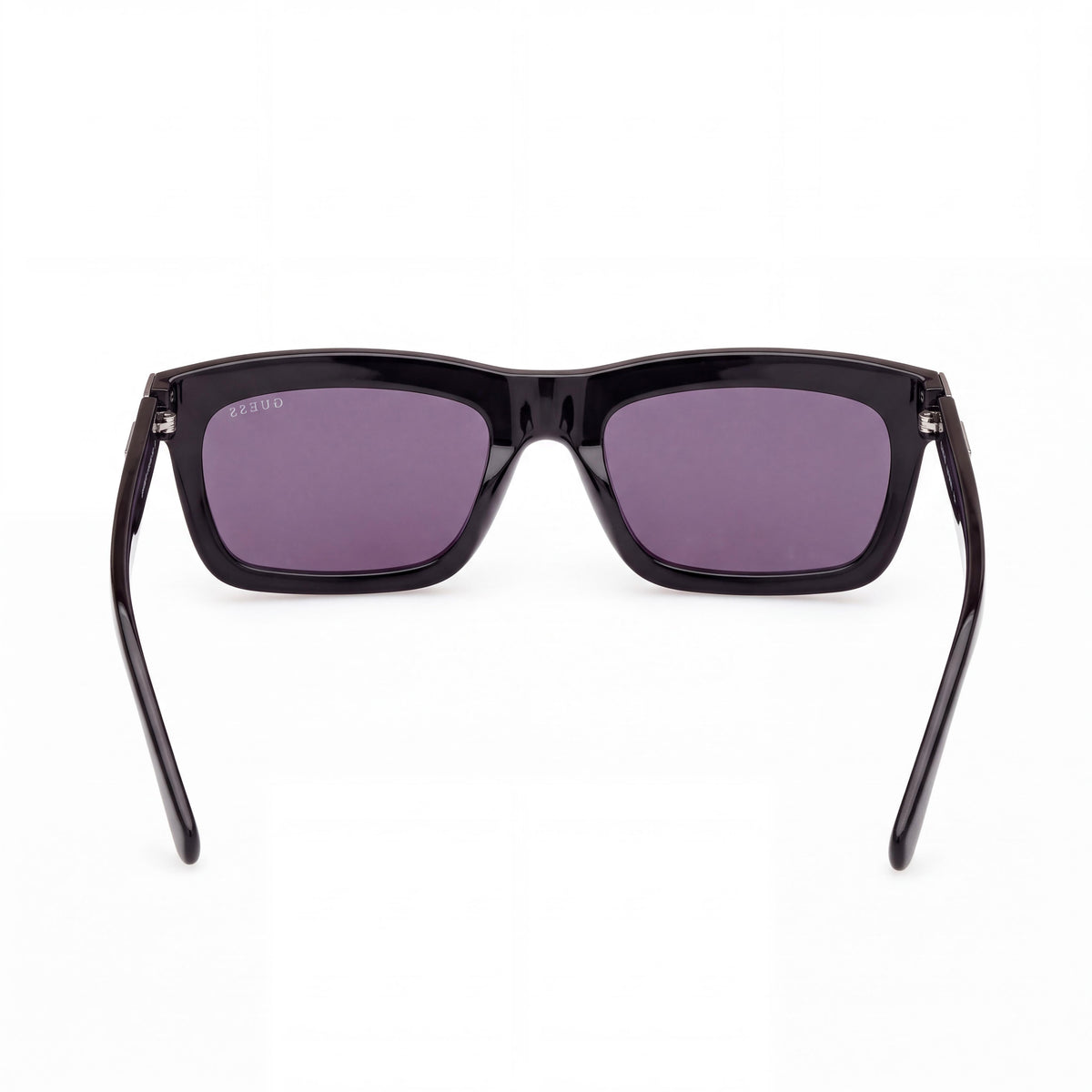 GUESS Gu00212 Unisex Shiny Black Plastic Frame Non-Polarized Smoke UV 400 Sunglasses 55-20-145mm, Photo 3