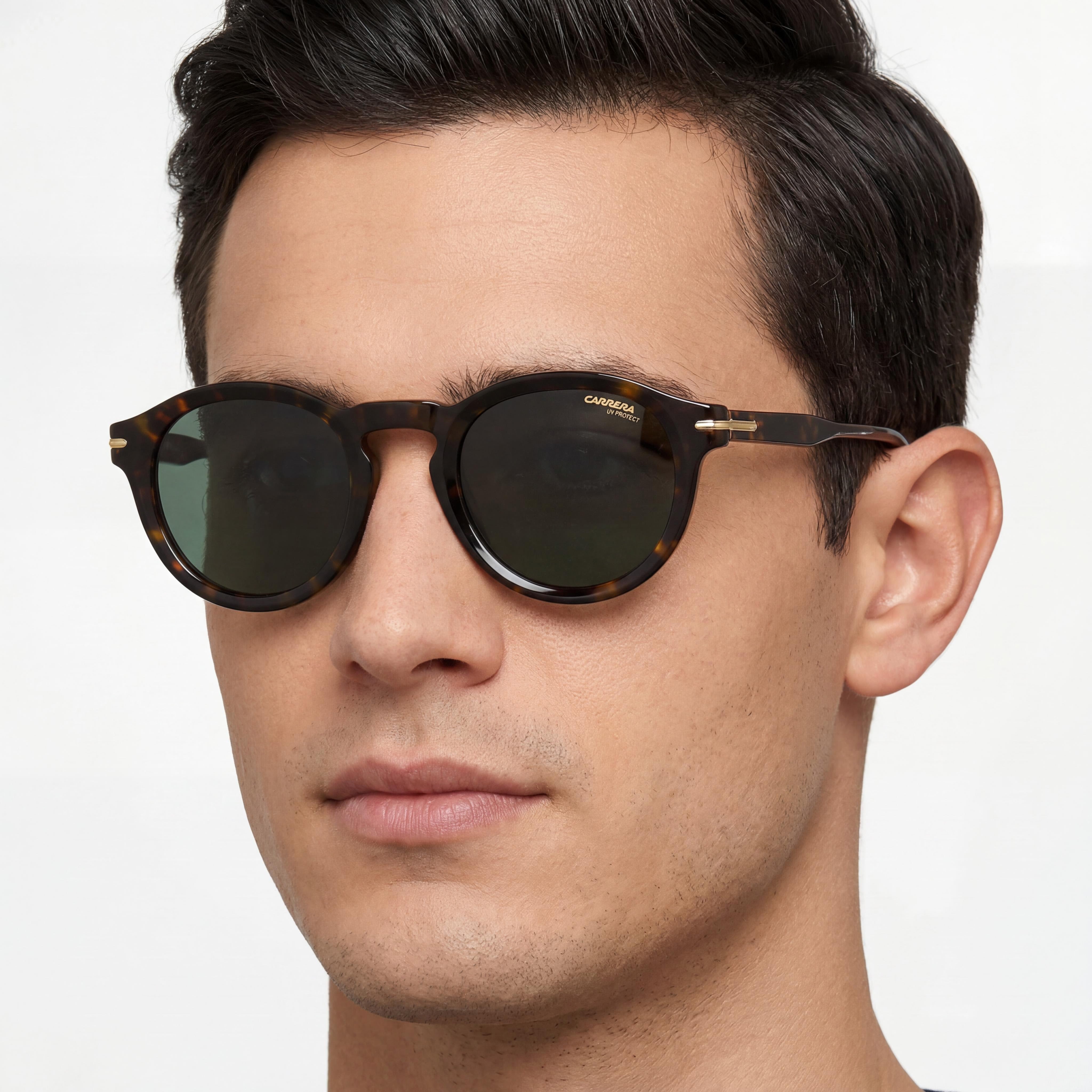 Carrera Casual Men's Full-Rim Pantos Havana Acetate Frame Sunglasses with 100% UV Protection and 48mm Lens Width, Photo 4