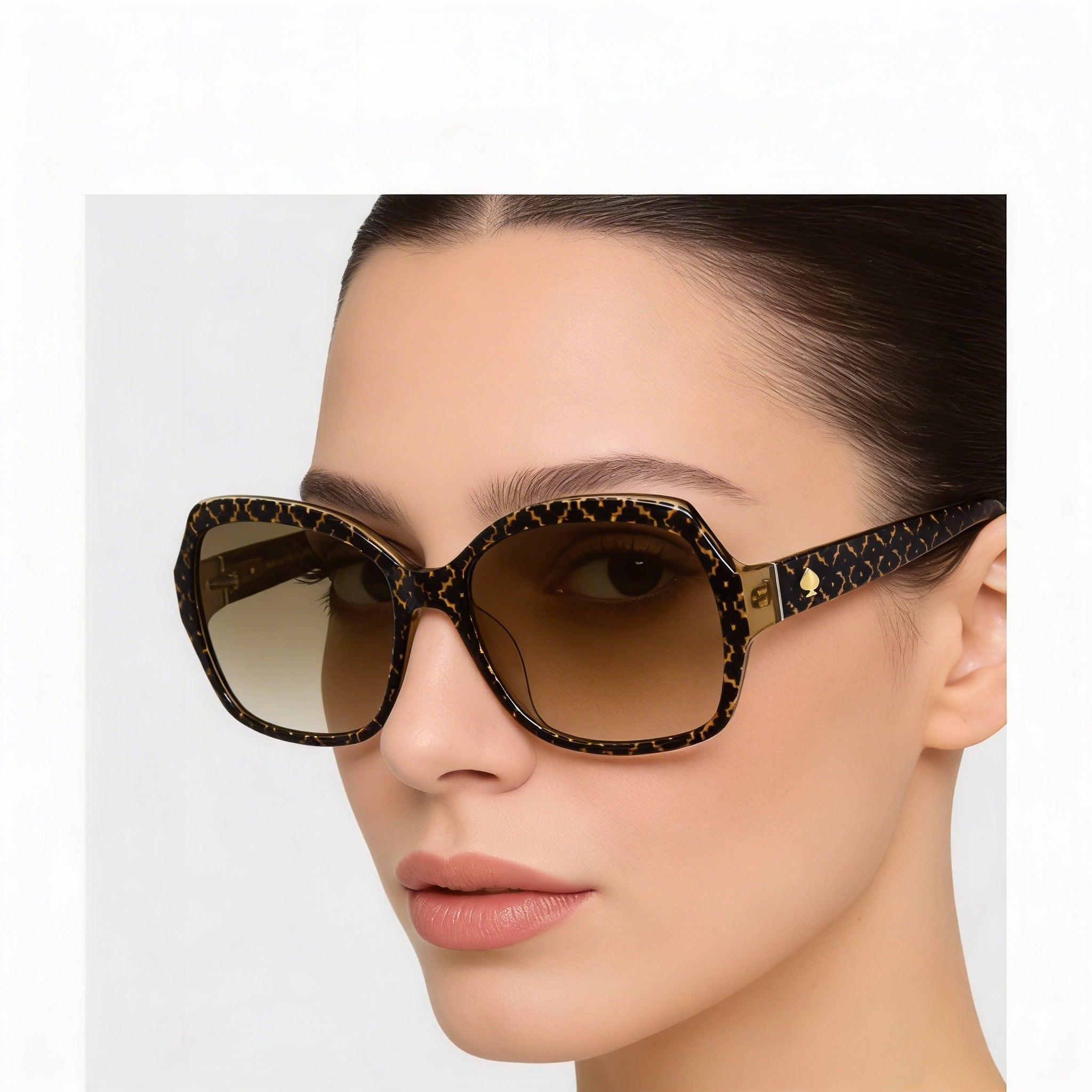 Gafas de sol de mujer Kate Spade New York Amberlynn/S, estampado Habana, plástico rosa, sin polarizar, protección UV, 57 mm, Photo 4