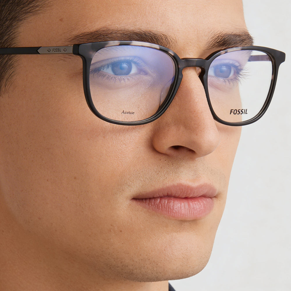 Gafas de sol Fossil Fos 7116/G para hombre, con montura de plástico polarizada y lentes de policarbonato, color gris, 52 mm