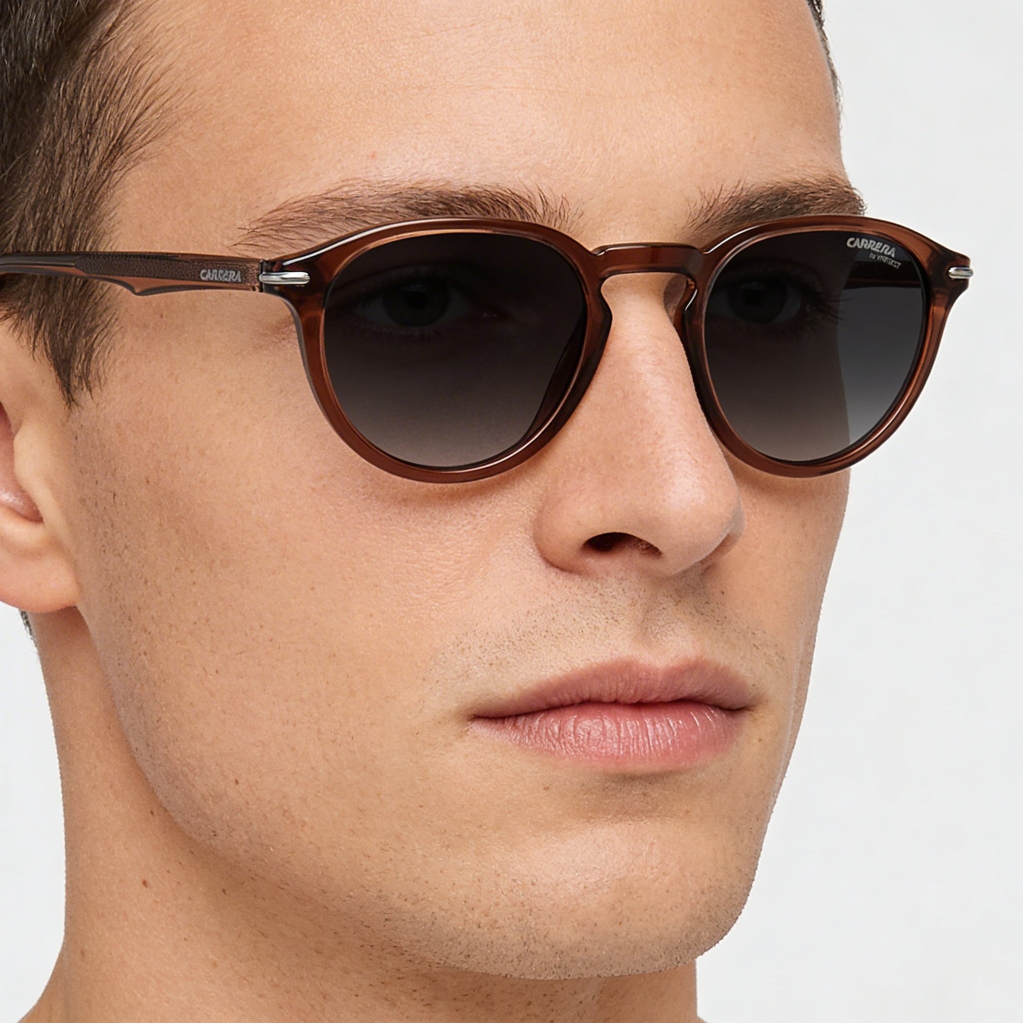 Gafas de sol cuadradas de policarbonato Carrera 277/S para hombre, gris oscuro degradado, lentes marrones, protección UV, 50 mm, Photo 4