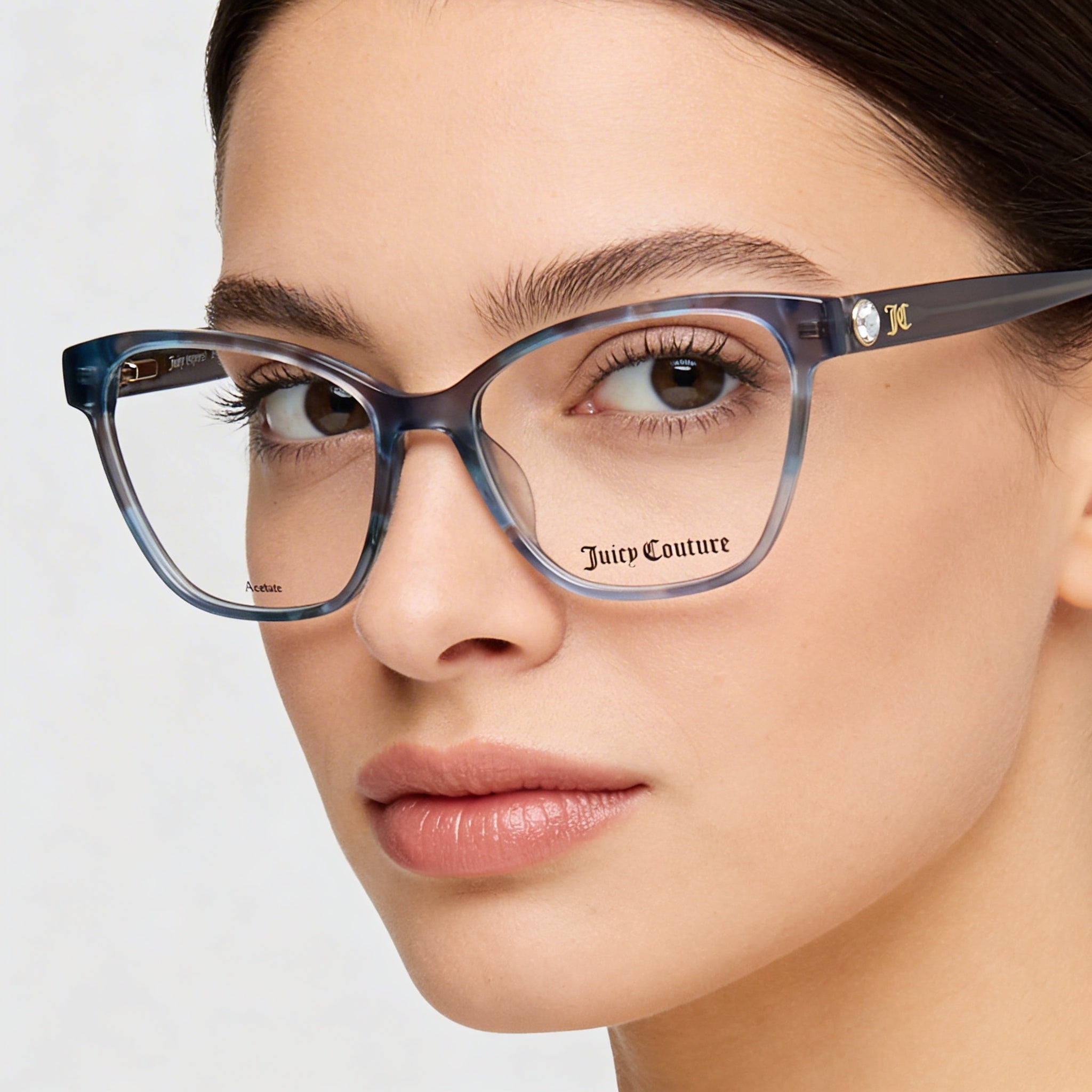 Gafas de sol Juicy Couture Modern para mujer en acetato azul habana de 52 mm, Photo 4