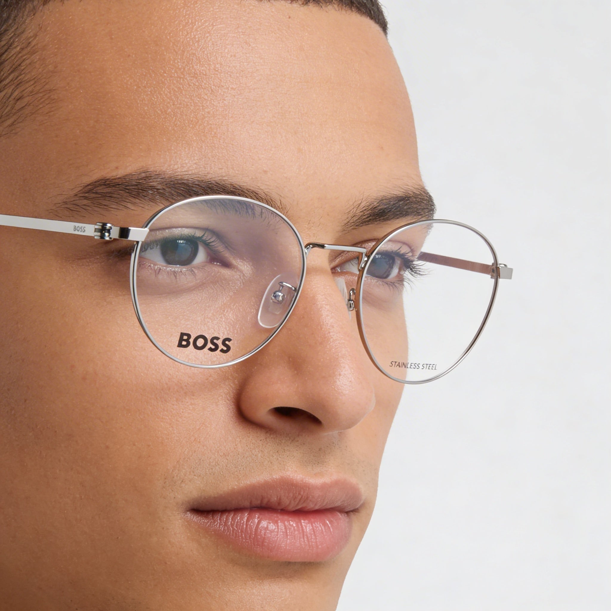 Hugo Boss BOSS 1539/F Unisex Alloy Steel Ruthenium UV Protected Optical Frames Lens Width 52mm, Photo 4