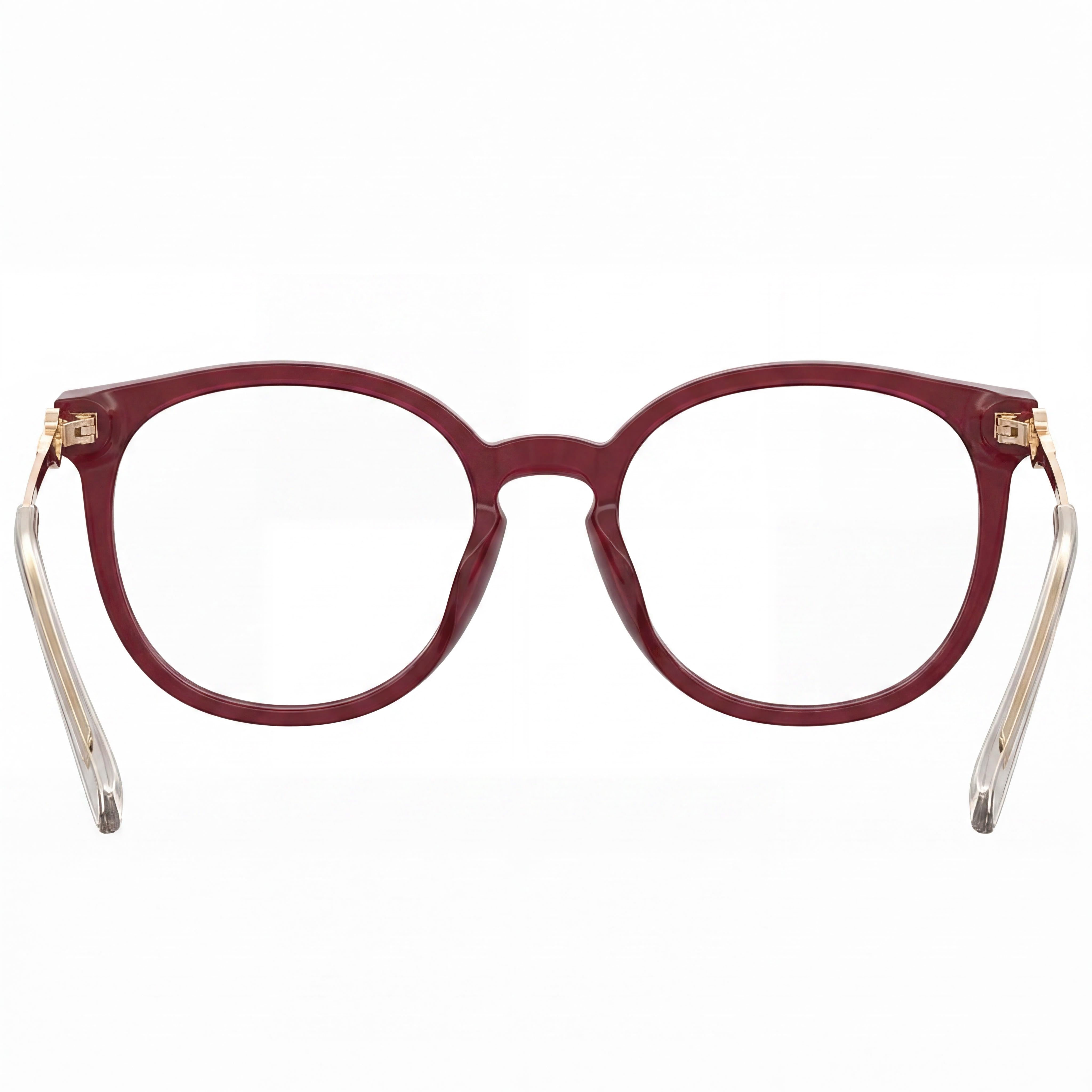 Love Moschino Modern Women's Red Acetate Frame Eyewear with 49mm Lens, 18mm Bridge, 135mm Temples, Photo 4