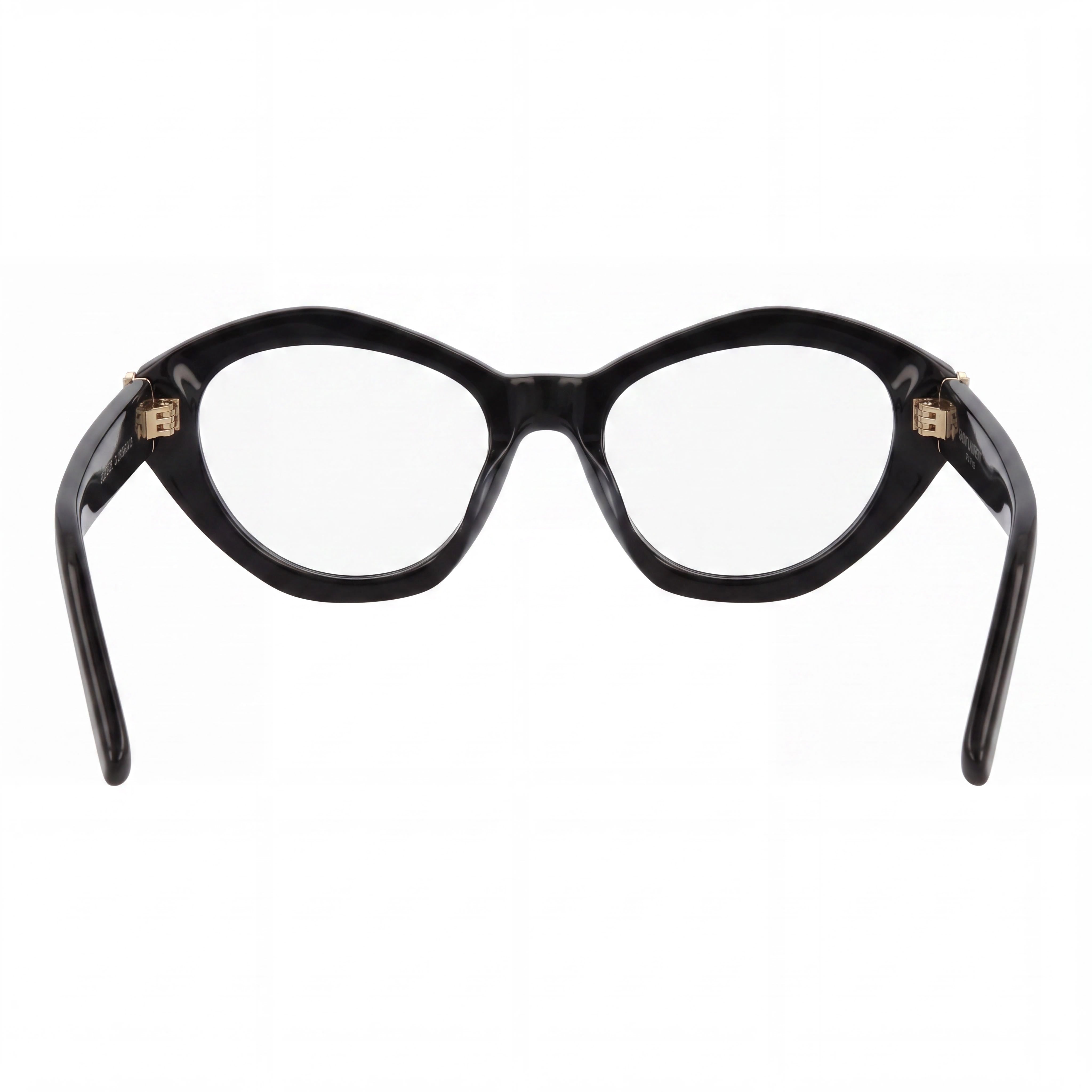 Yves Saint Laurent SL M60 OPT Women's Black Cat Eye Full Rim Acetate Optical Eyeglasses, 54mm Lens Width, Photo 4