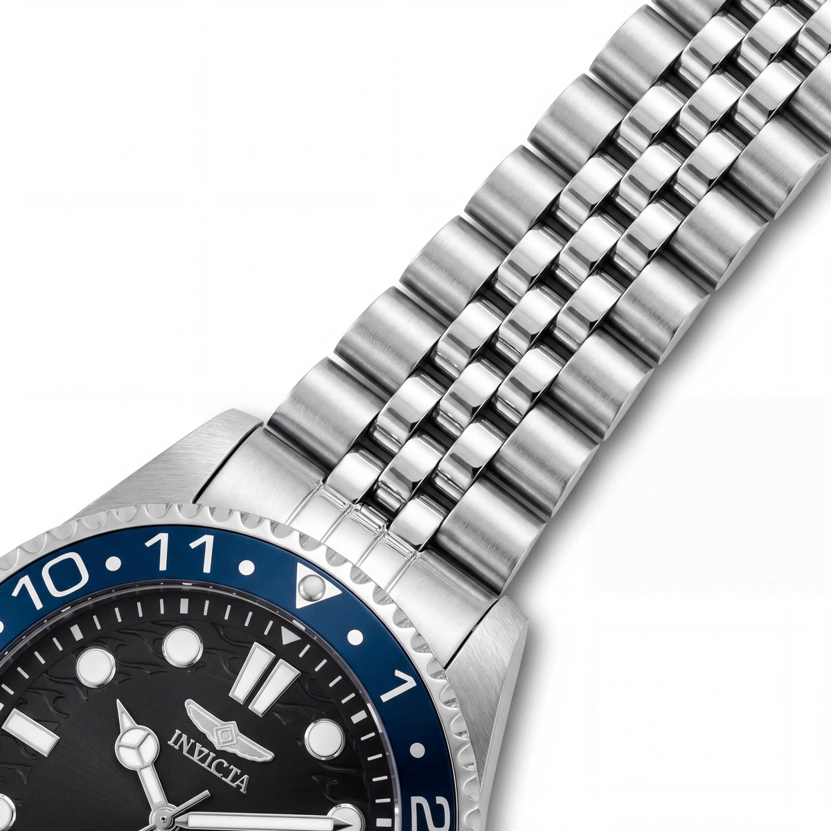 Invicta Pro Diver Reloj de Cuarzo para Hombre, Acero Inoxidable Tono Plateado, Esfera Negra, Bisel Pepsi, 43mm, Photo 2