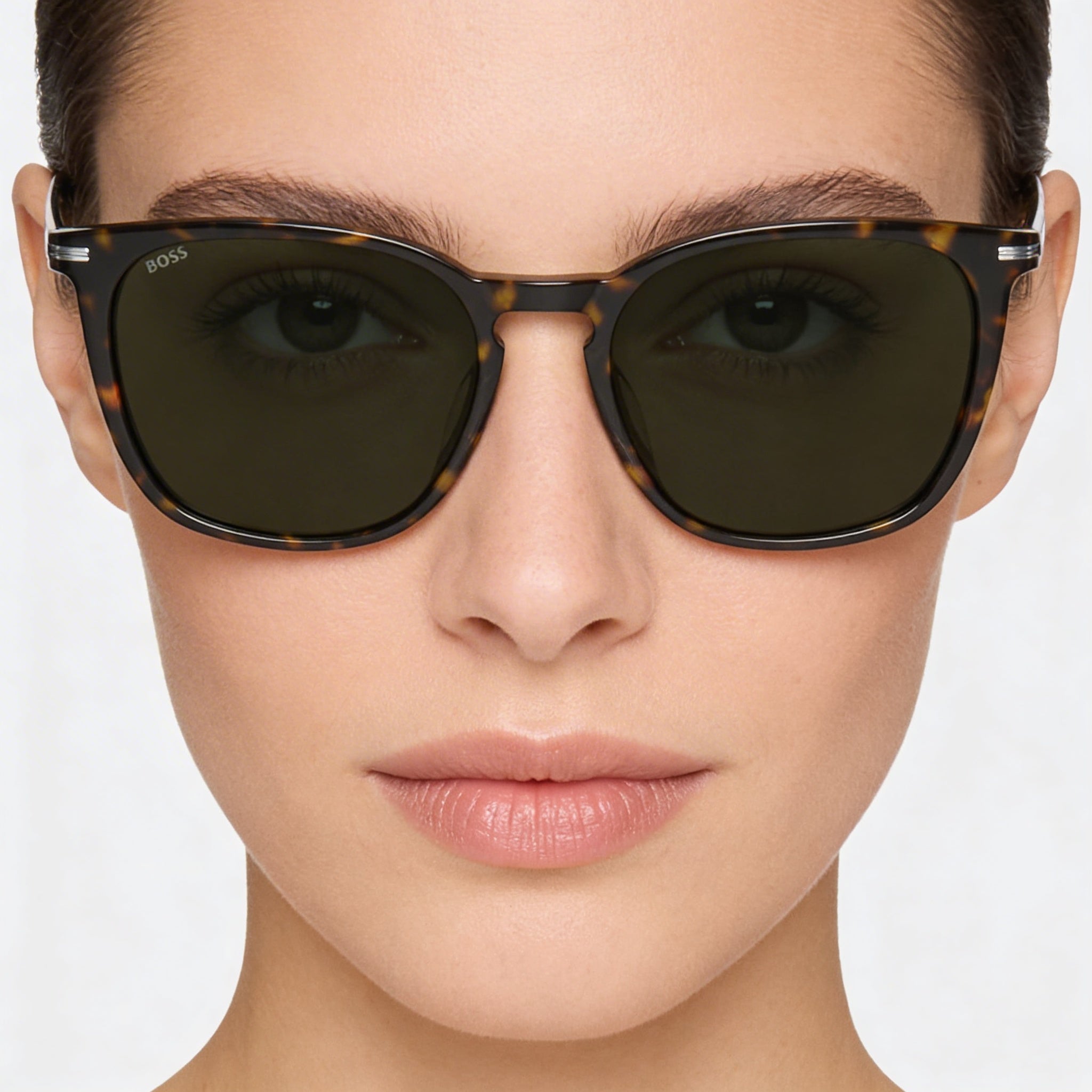 Hugo Boss Modern Women’s Havana Eco Acetate Sunglasses with 56mm Lens, 18mm Bridge, 145mm Temple, Photo 4