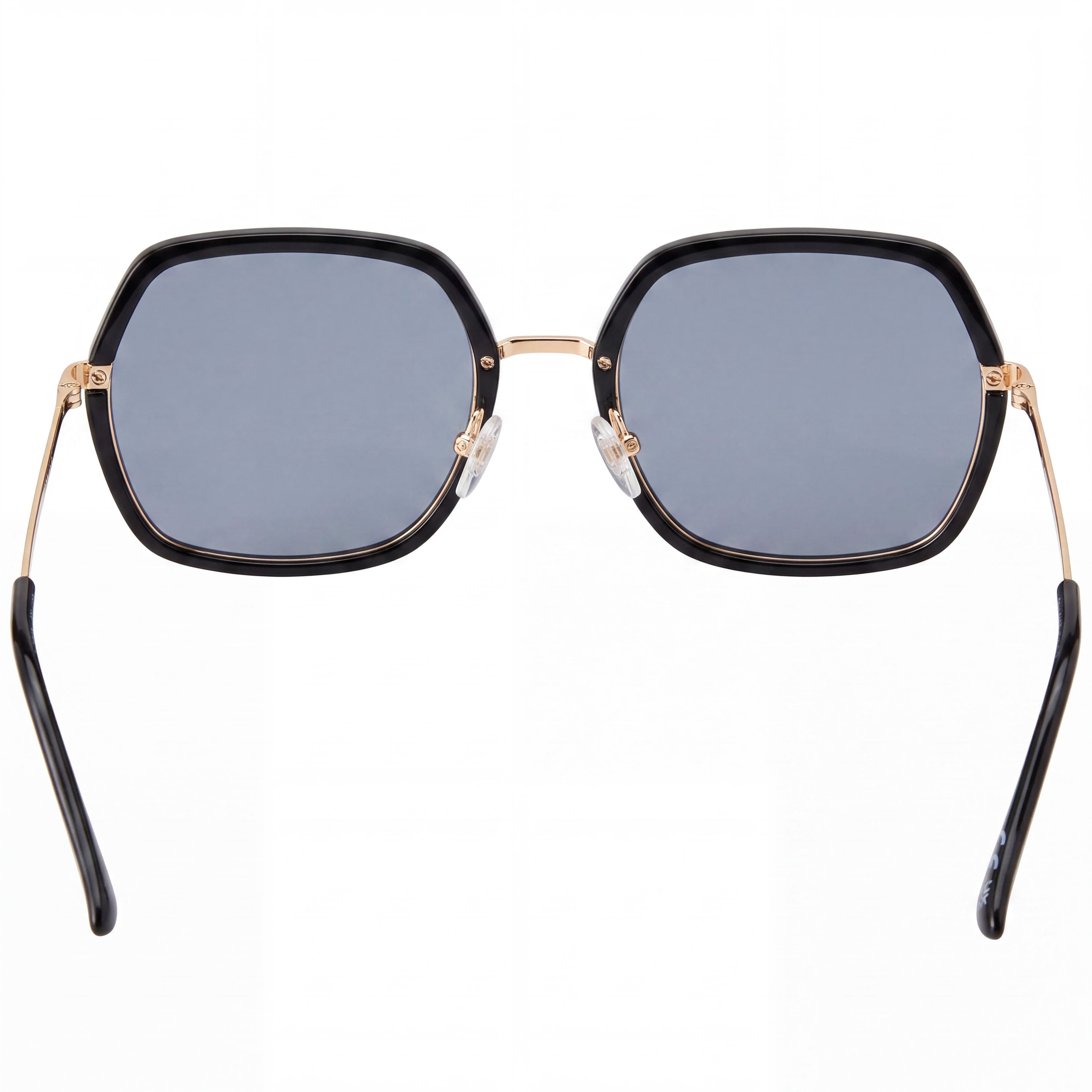 PRIVÉ REVAUX No Concept Unisex Black Stainless Steel Square UV Protected Grey Sunglasses 57mm, Photo 4