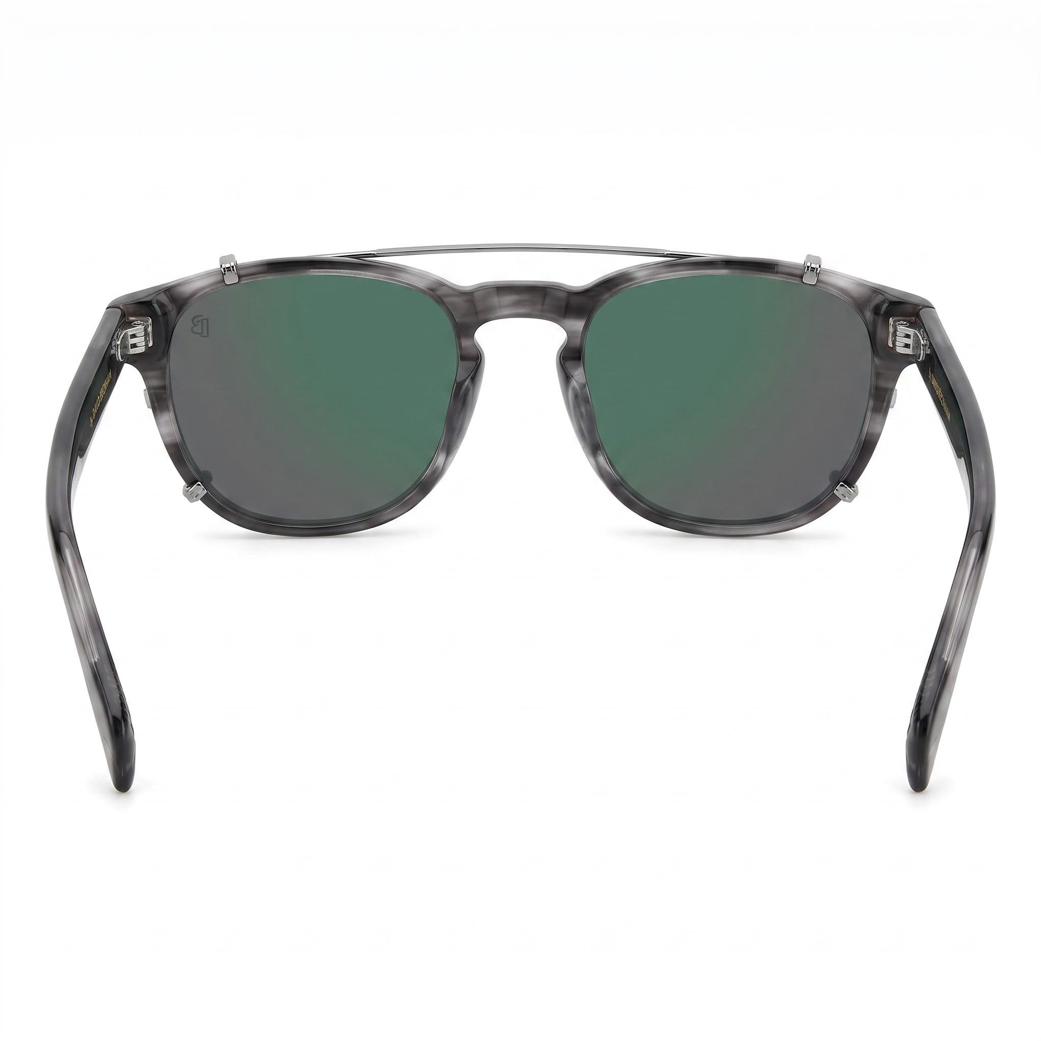 David Beckham Db 1117/Cs Gafas de Hombre con Clip de Aluminio Cuerno Gris Plata con Lentes UV Verdes 50-20-145, Photo 3