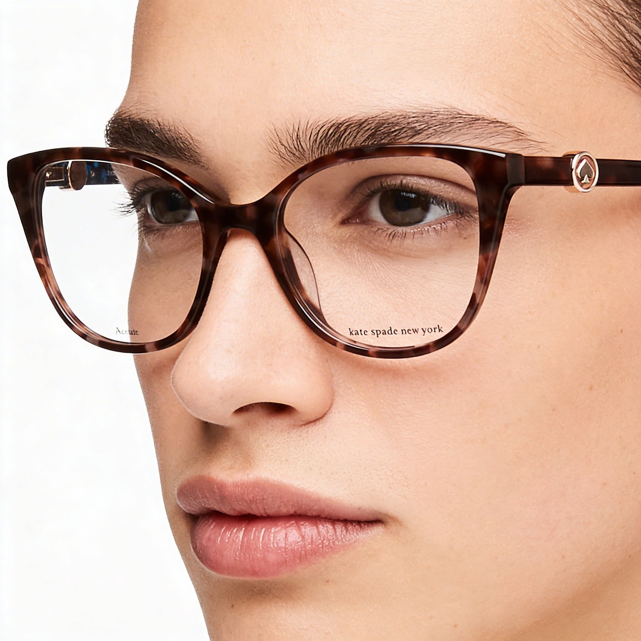 kate spade new york Modern Unisex Matte Ruthenium Plastic Frame Eyeglasses 52mm Lens, 18mm Bridge, 140mm Temple with Demo Lenses, Photo 3