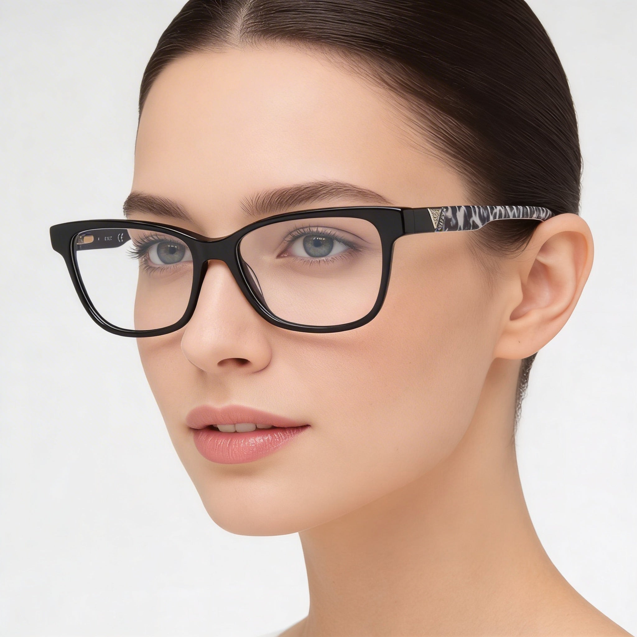 Gafas de sol Guess Gu2943 para mujer, montura de plástico monocolor, lentes de policarbonato, color negro brillante, talla 54/15/140, Photo 4