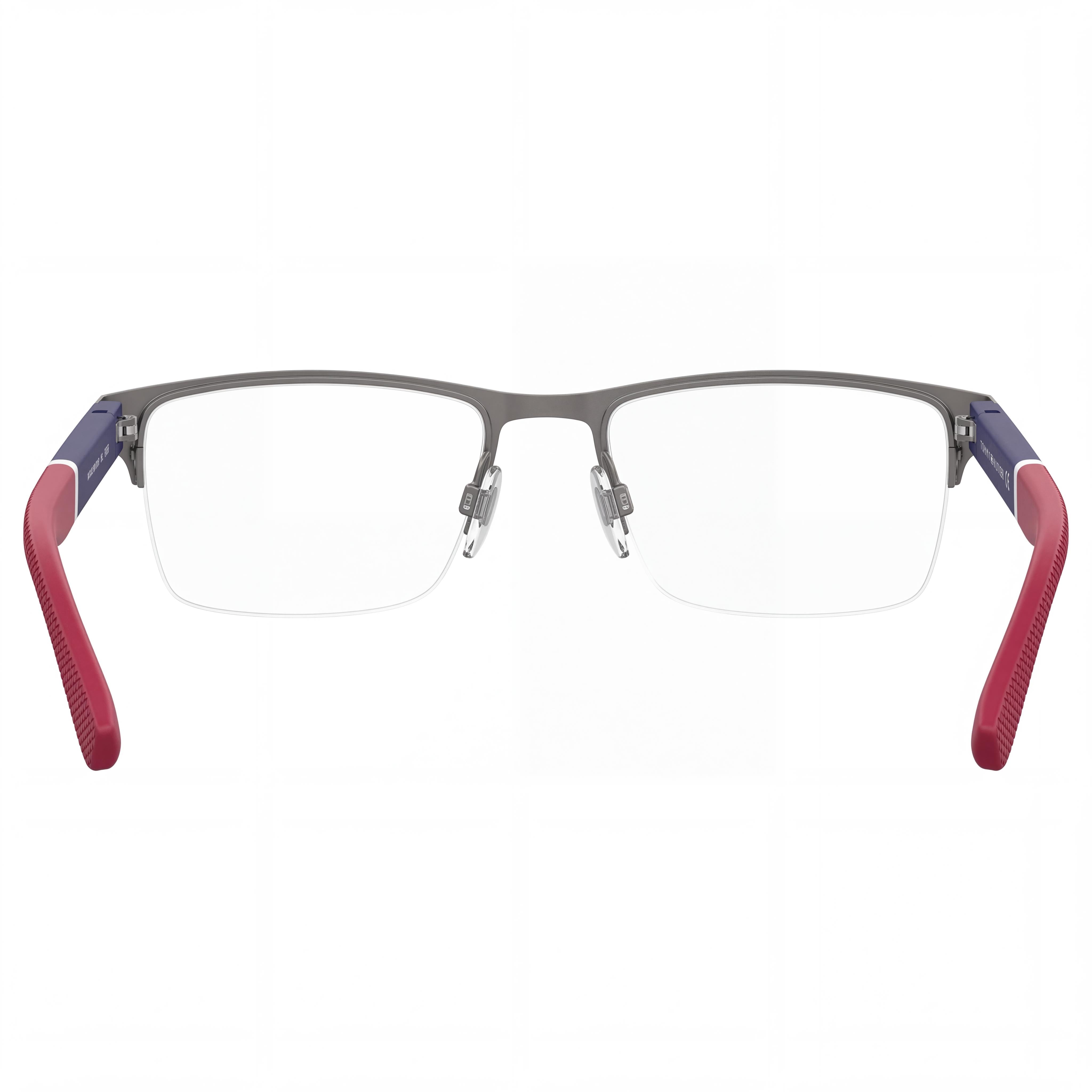 Tommy Hilfiger TH 1905 Unisex Metal Eyeglasses, Polycarbonate Lenses, Matte Dark Ruthenium, 55mm, Photo 3