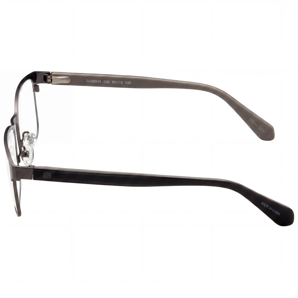 Guess GU50045 Shiny Dark Nickeltin Eyeglasses for Men, 55mm