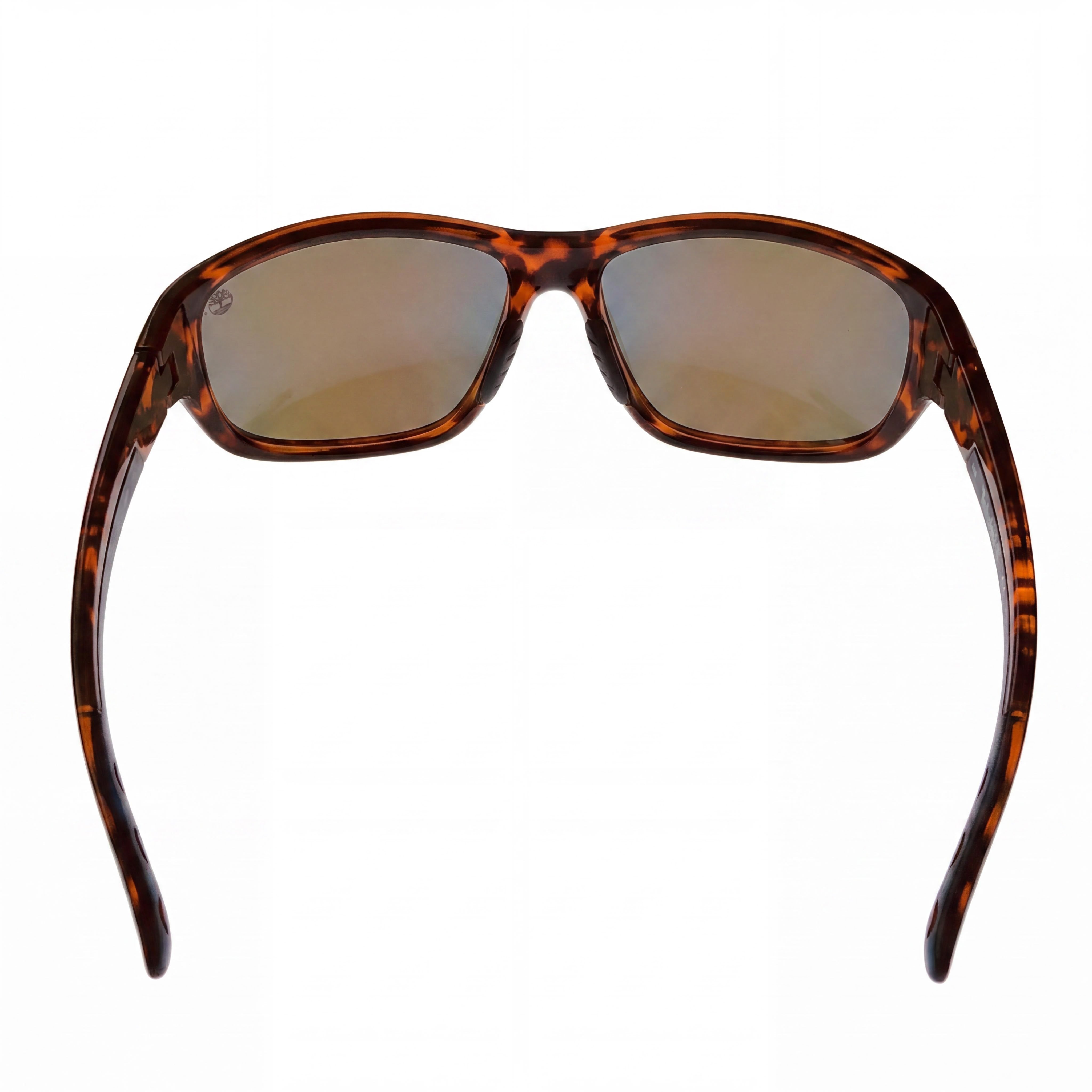 Timberland Men's Rectangle Wrap Plastic Frame & Lens Polarized UV Protection Sunglasses - Dark Havana Frame, Smoke Lens, 65mm, Photo 4