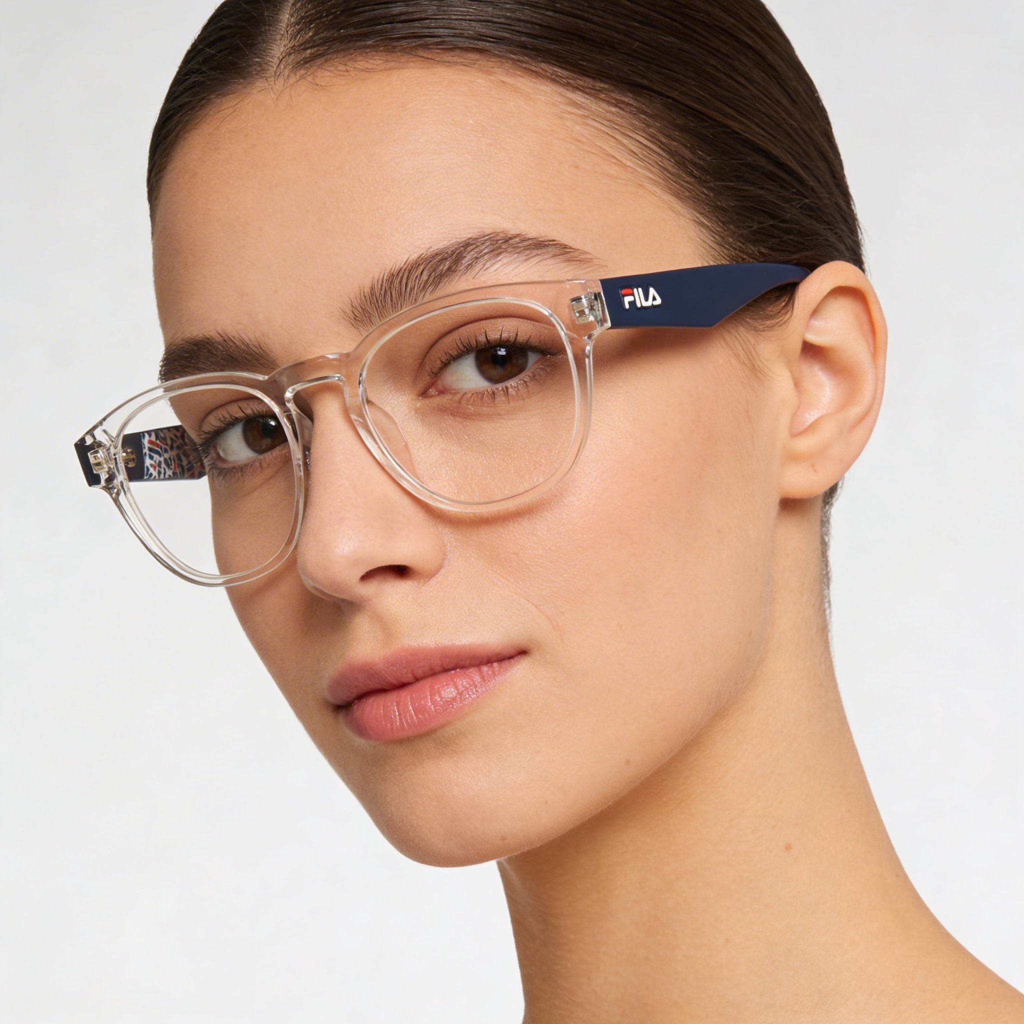 Gafas ópticas cuadradas Fila Classic de montura completa para mujer con montura de acetato de cristal, 50 mm, Photo 5