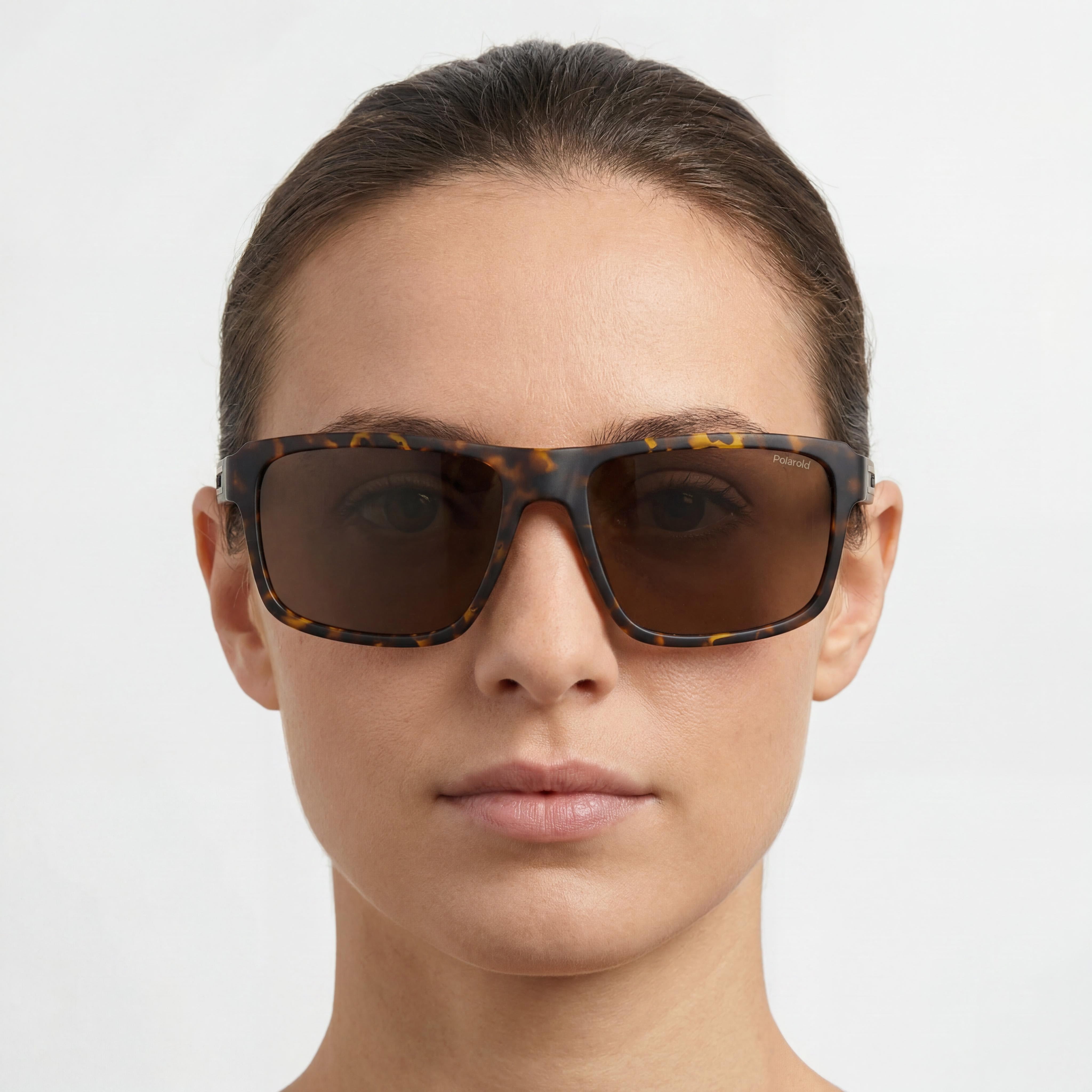 Polaroid Casual Women's Polarized UV Protected Polycarbonate Sunglasses Matte Brown Havana 58mm, Photo 5