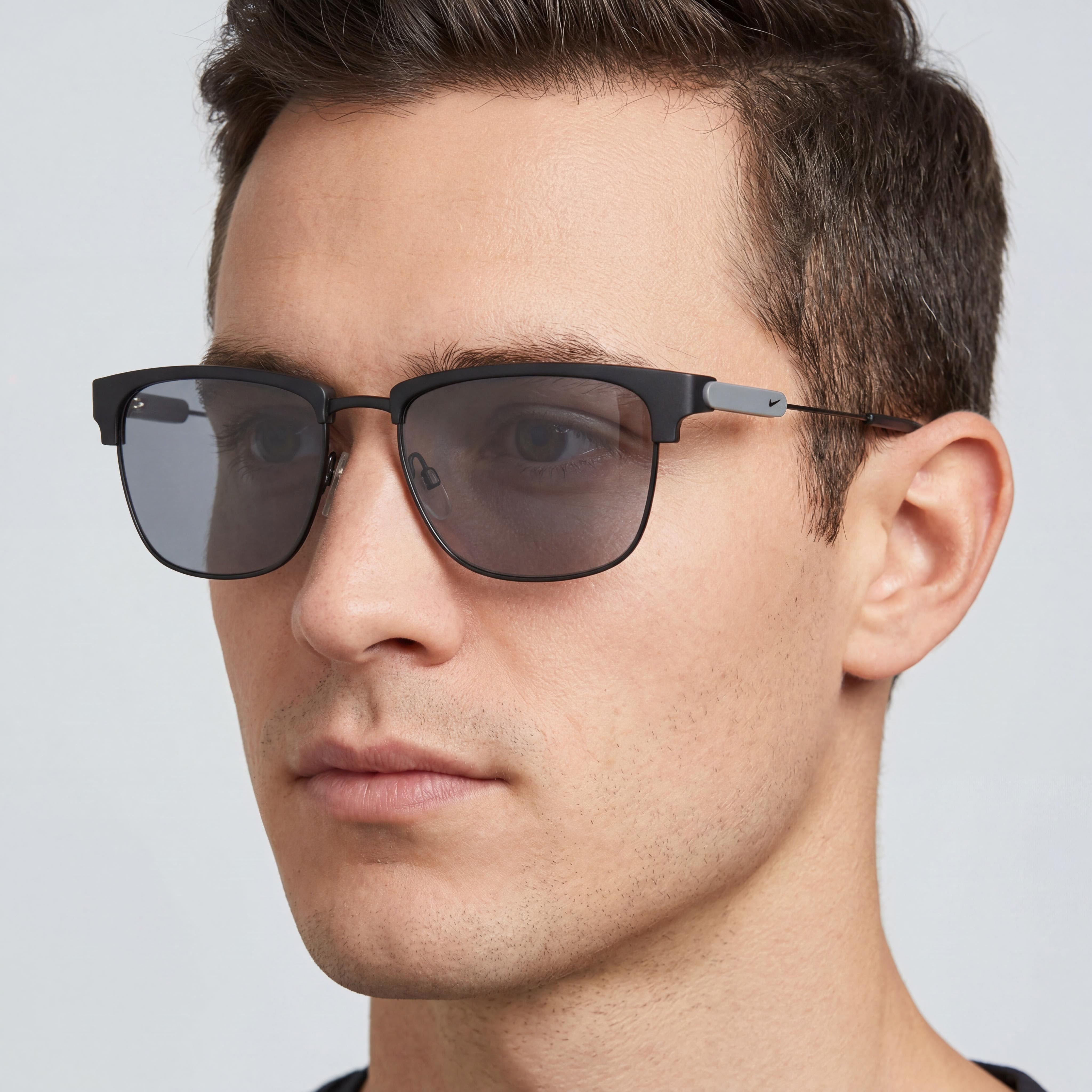 Gafas de sol Nike Essence Groove If1092x para hombre, armazón de plástico, color negro mate, gris, UV 400, no polarizadas, 56 mm, Photo 4