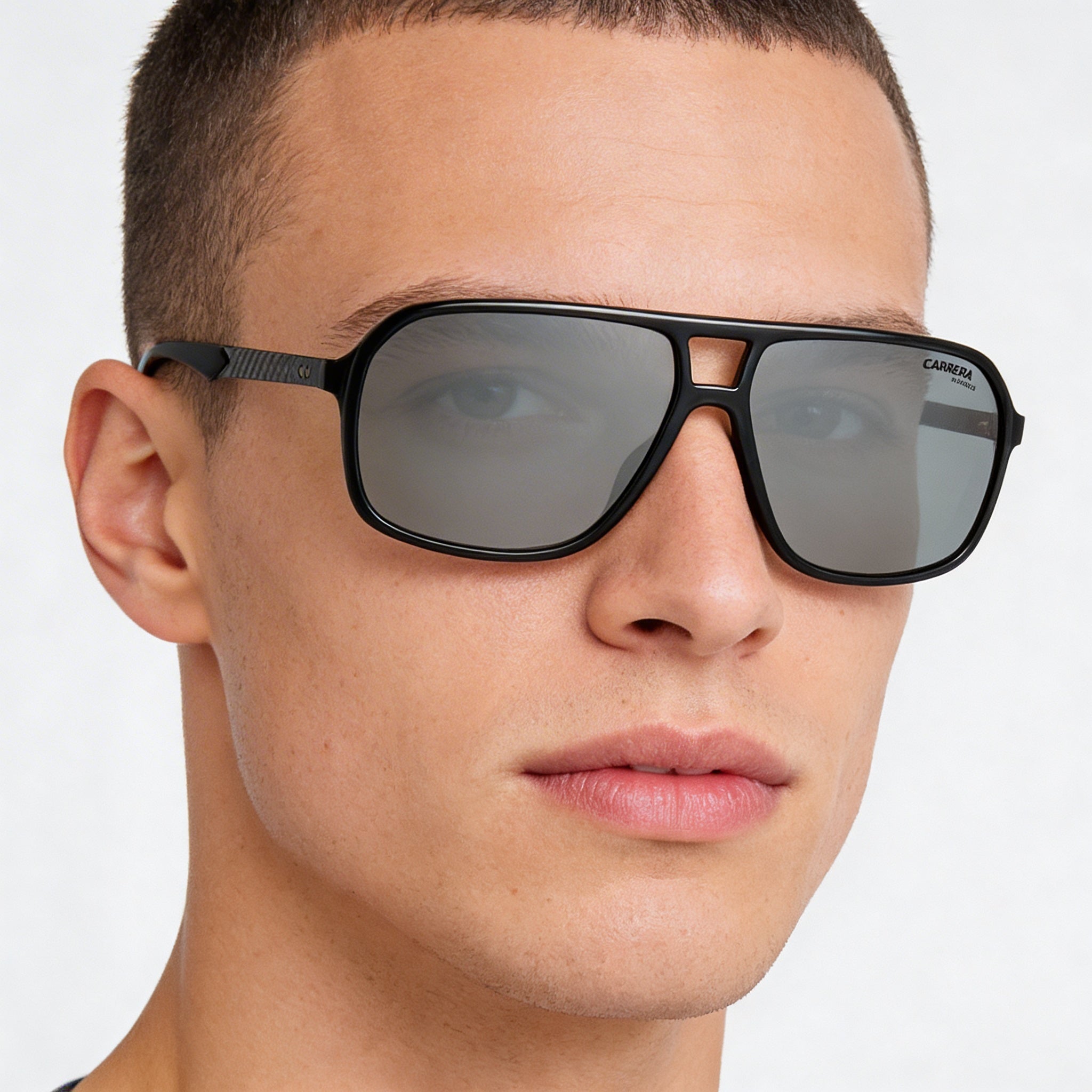 Carrera Classic Men's UV Protection Sunglasses with Gray Plastic Frame and Grey Acetate Non-Polarized Lenses, Photo 5