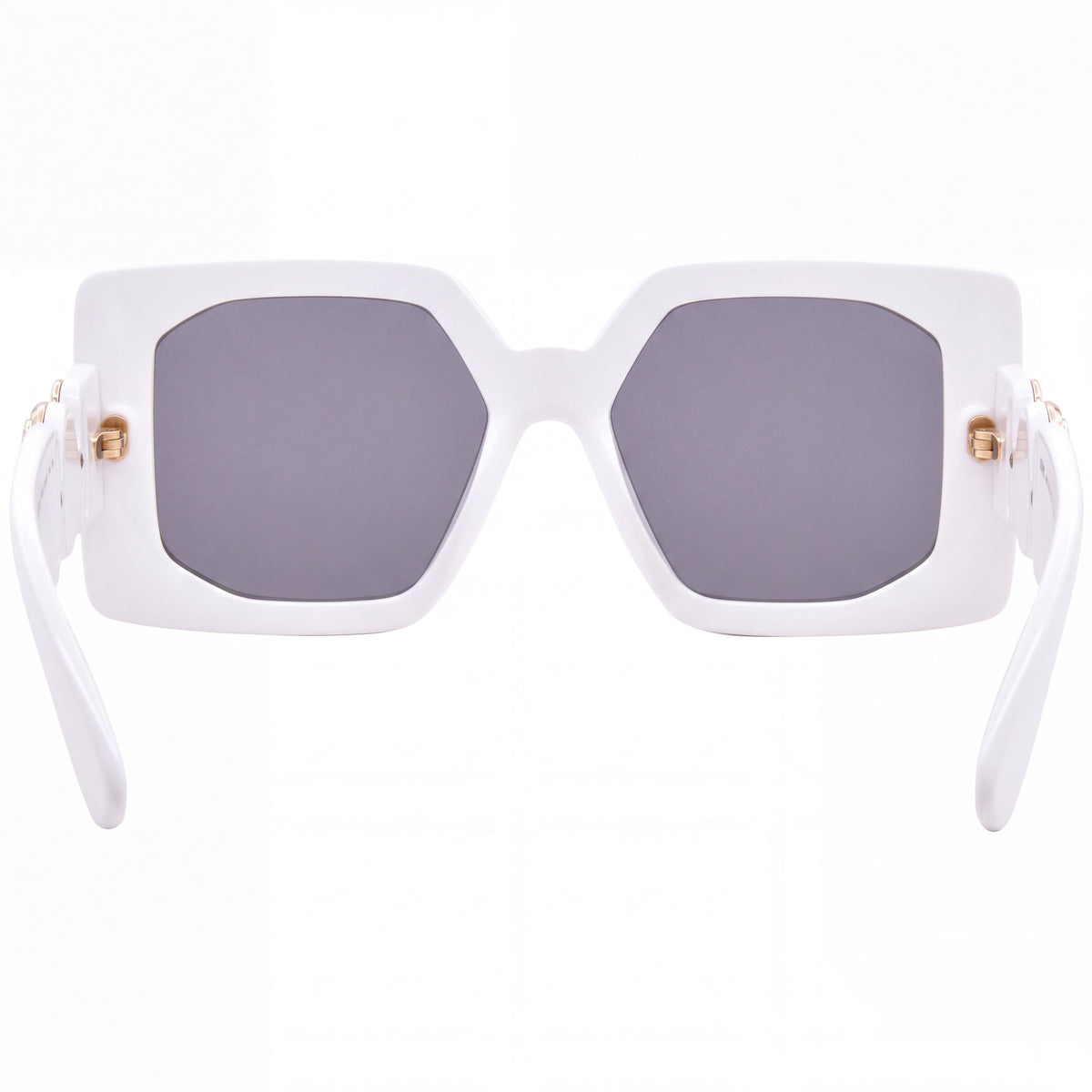 Versace Ve 4478 U Men's Acetate Frame Sunglasses with White Dark Grey Frame and Dark Grey Lenses 55mm, Photo 3