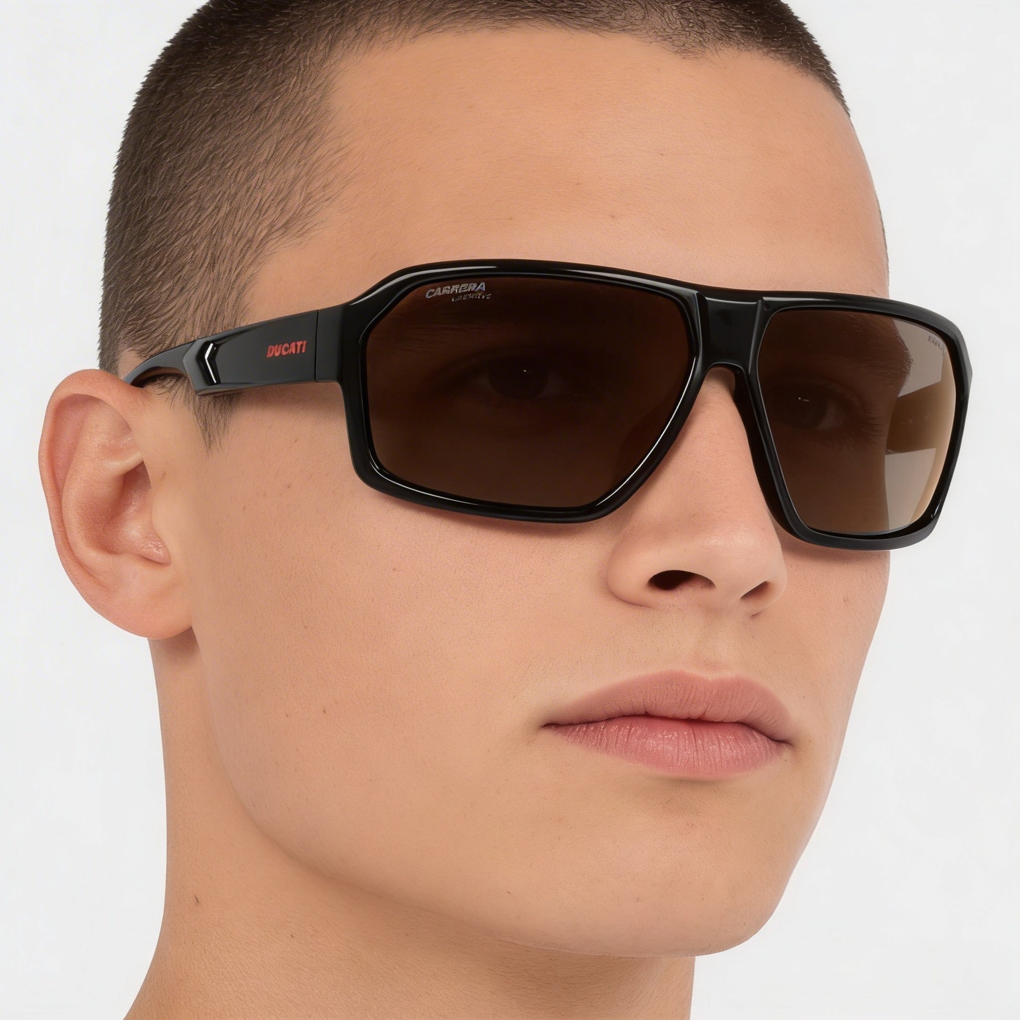 Gafas de sol deportivas polarizadas unisex Carrera DUCATI 020/S de propionato con protección UV, de espejo rojo y negro, de 66 mm, Photo 5