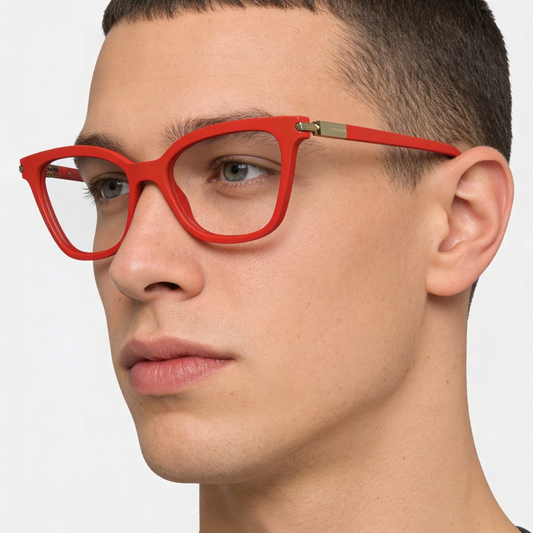 Gafas Ferragamo SF2991 para hombre con montura metálica roja y lentes transparentes, ancho de lente: 51 mm, puente: 17 mm, patilla: 140 mm, Photo 5