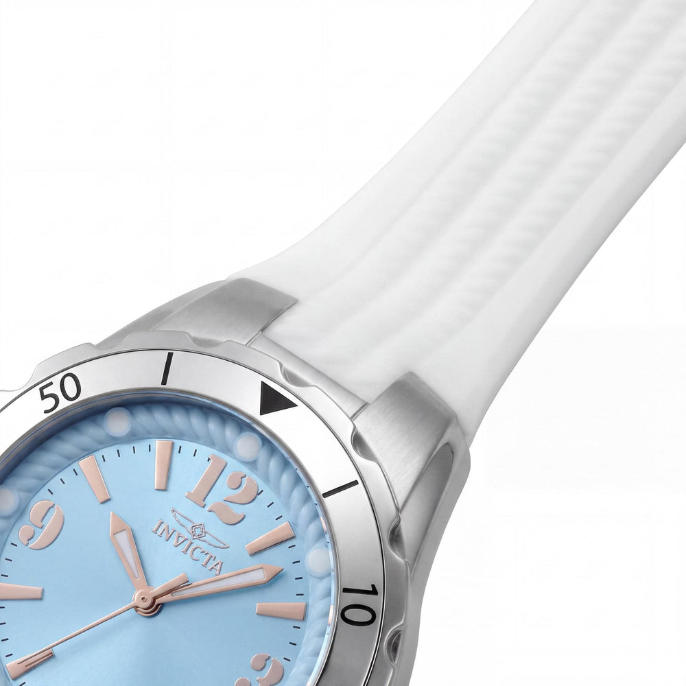 Reloj Invicta Angel 48848 de cuarzo clásico de acero inoxidable para mujer, esfera azul, 38 mm