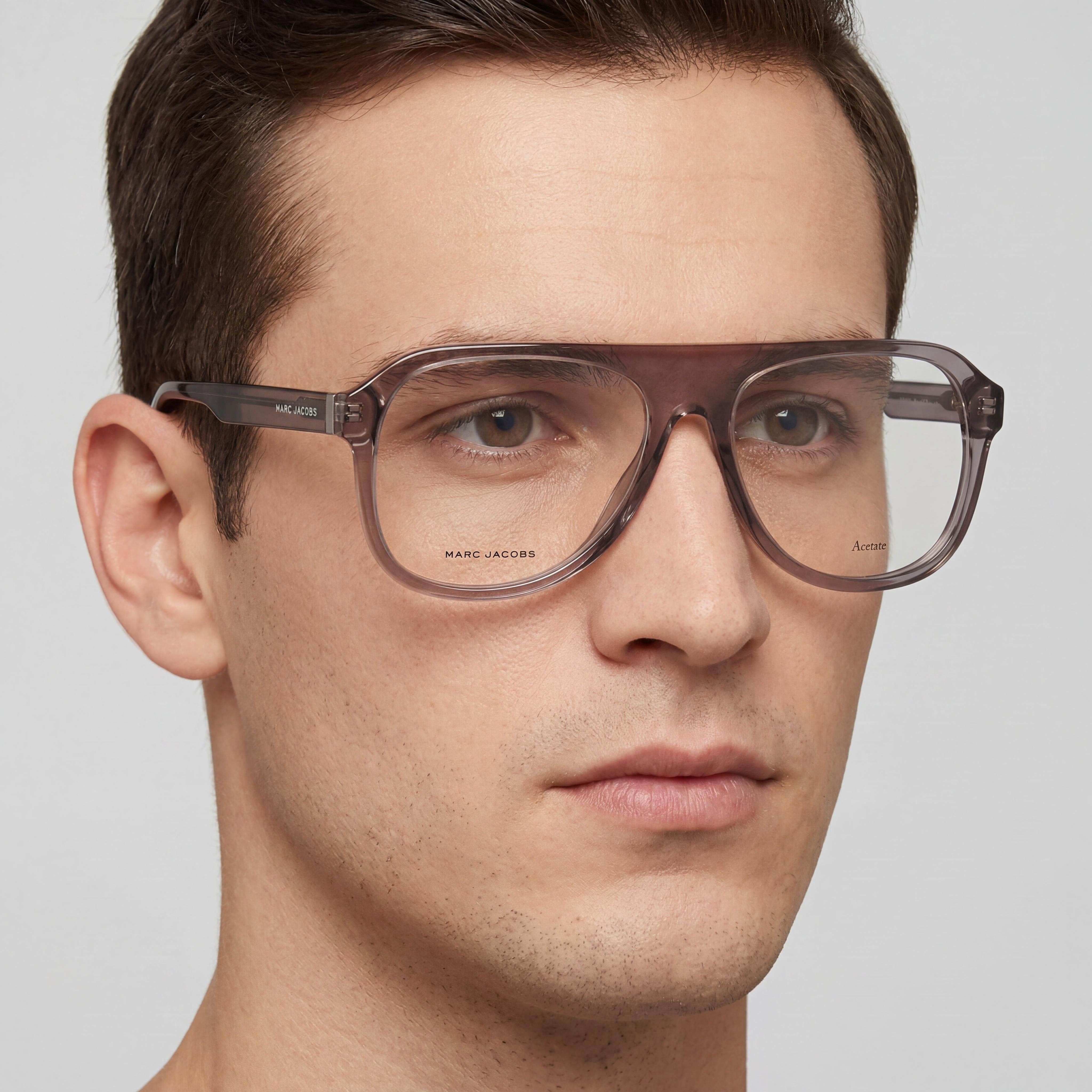 Gafas Marc Jacobs Comtemporary para hombre, modelo Marc 641, montura de acetato gris con lentes de policarbonato, 57 mm de ancho de lente, Photo 4