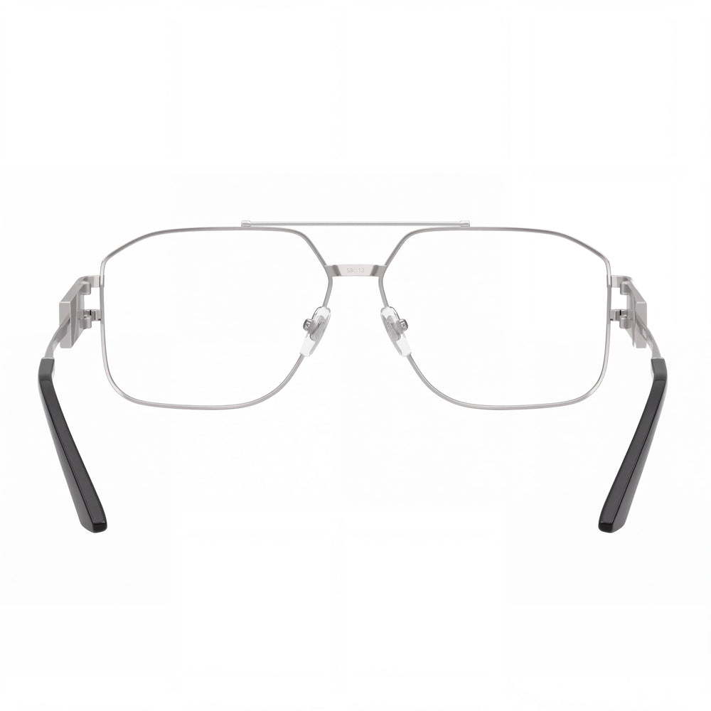 Gafas Versace de Lujo Modernas 0VE1302 Unisex de Acero Inoxidable Color Gunmetal con Lentes de Demostración 57mm
