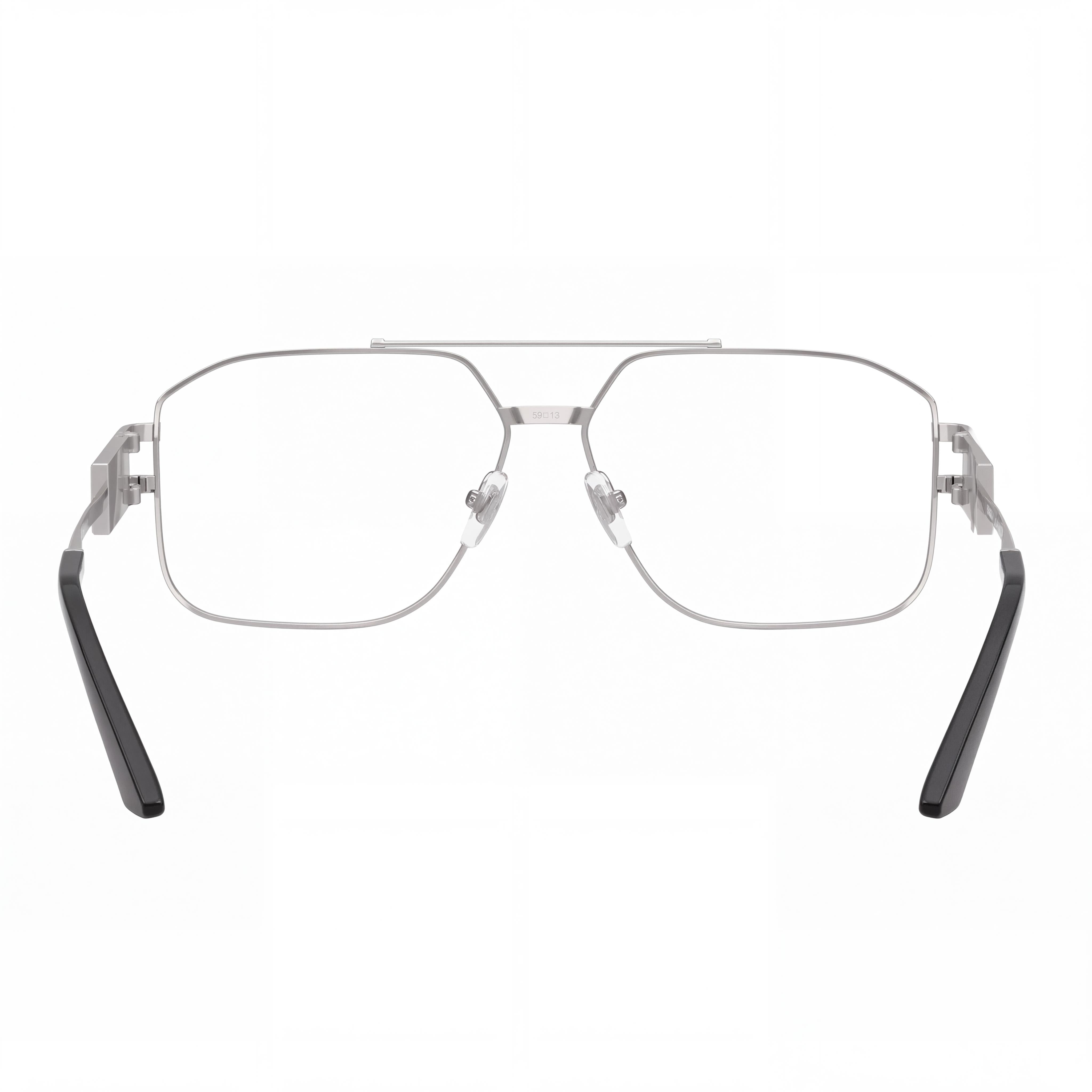 Versace Luxury Modern 0VE1302 Unisex Stainless Steel Gunmetal Eyeglasses with Demo Lenses 57mm, Photo 3