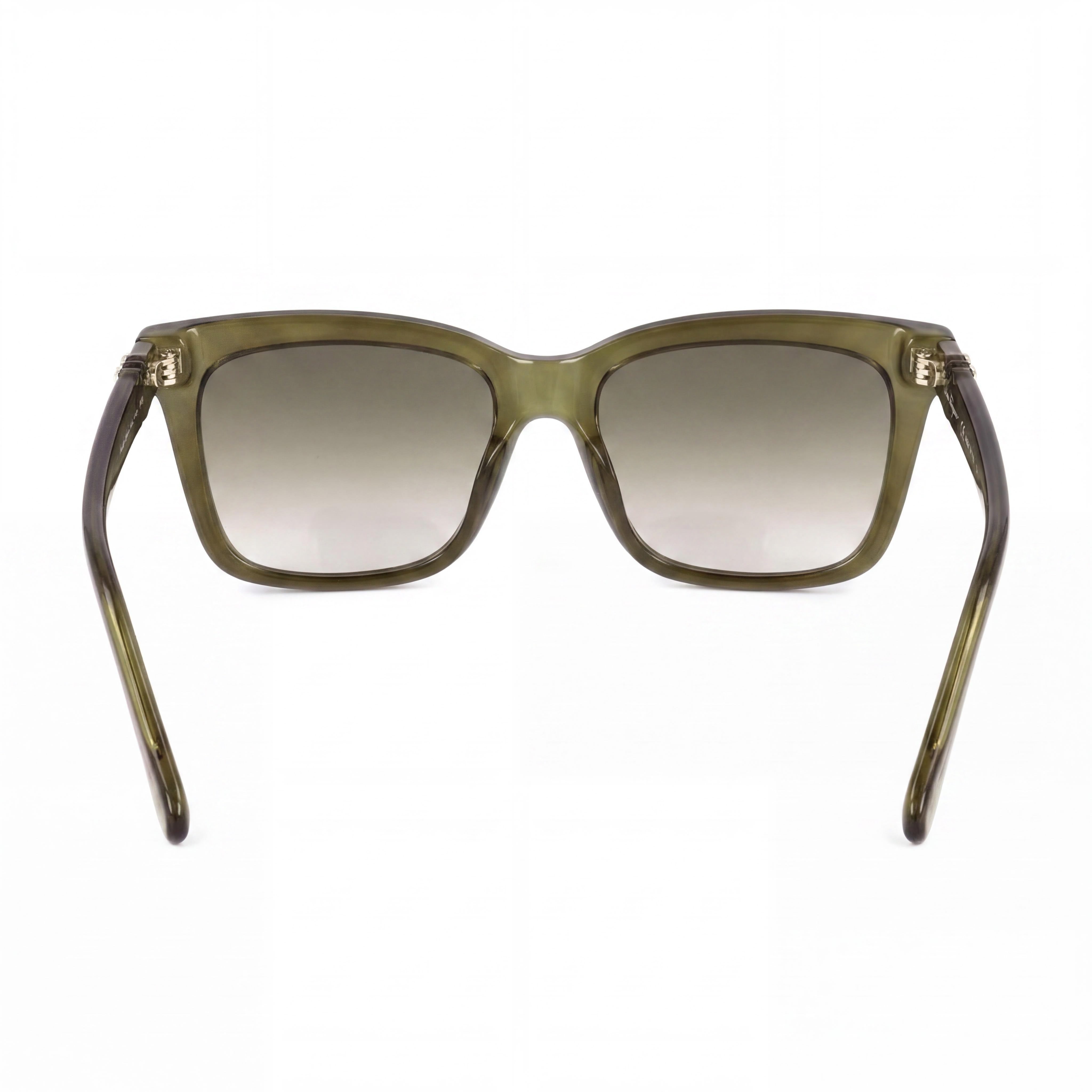 Gafas Ferragamo Sf1027s unisex de montura completa cuadrada de plástico verde degradado con lentes verdes de 55 mm, Photo 4