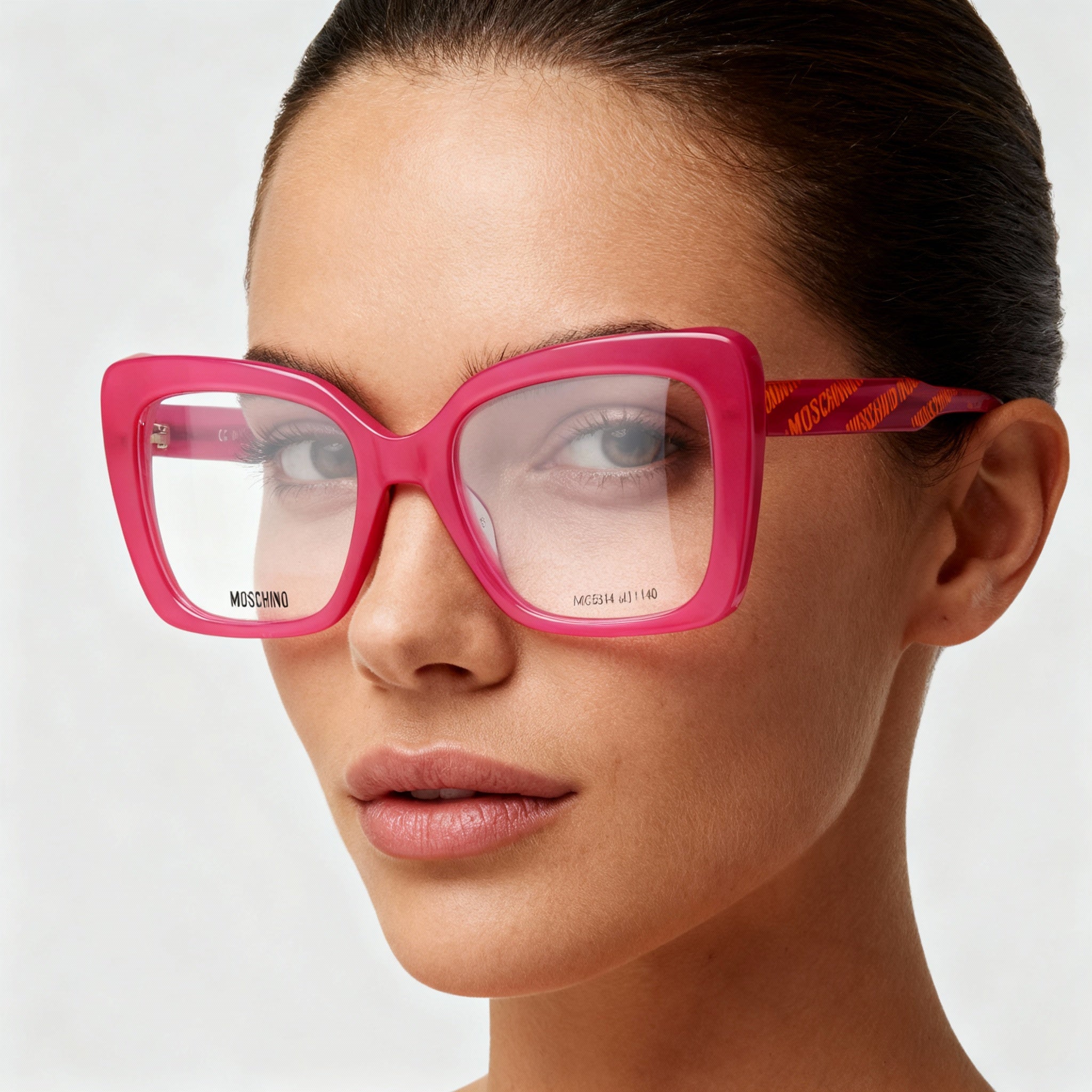 Moschino MOS614 Women's Fuchsia Acetate Frame Sunglasses with Violet Polycarbonate Lenses 52mm Lens Width, Photo 5