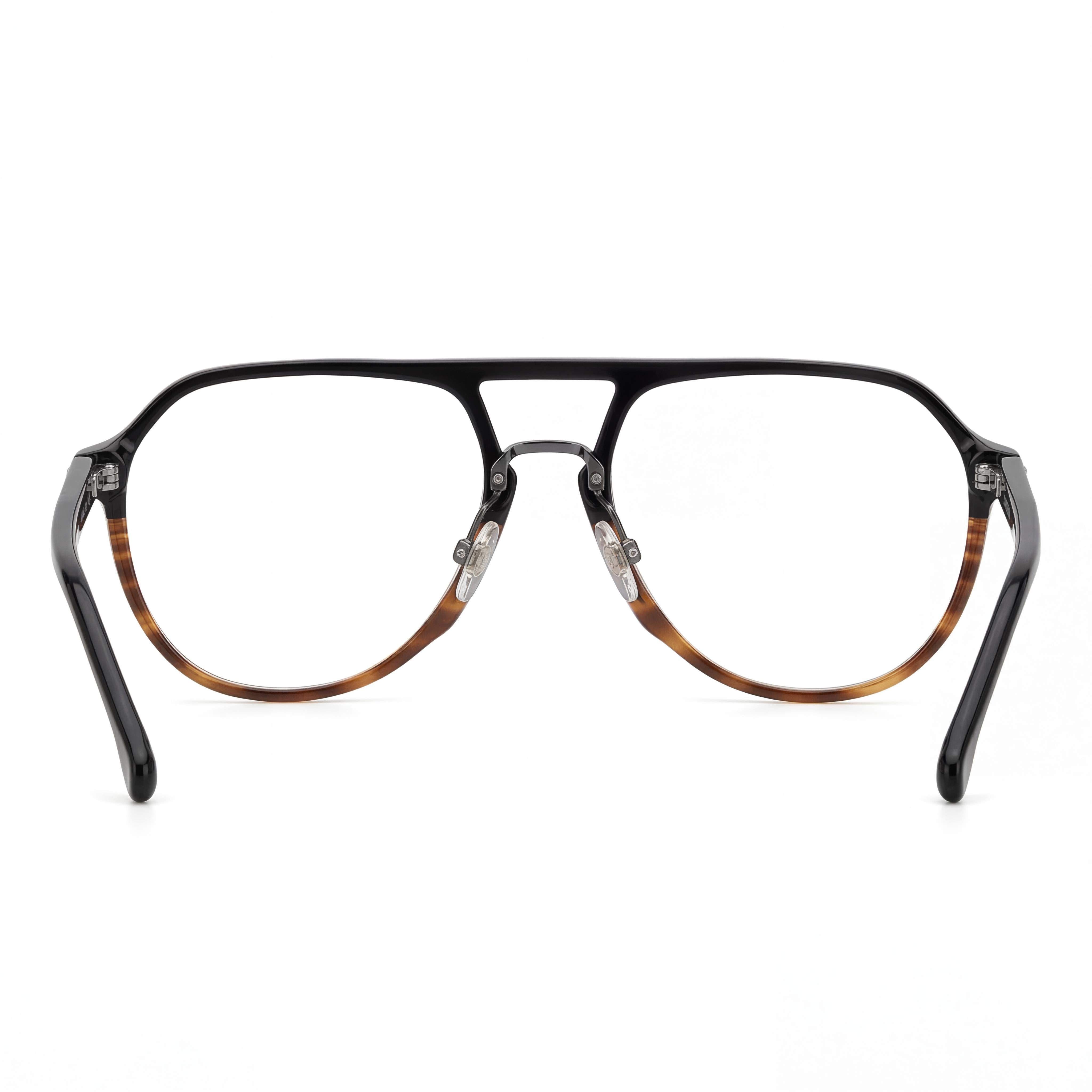 Carrera Classic Unisex Optical Eyeglasses with Black Horn Plastic Frame and Multicolor Lenses, Size 55-17-145, Photo 4