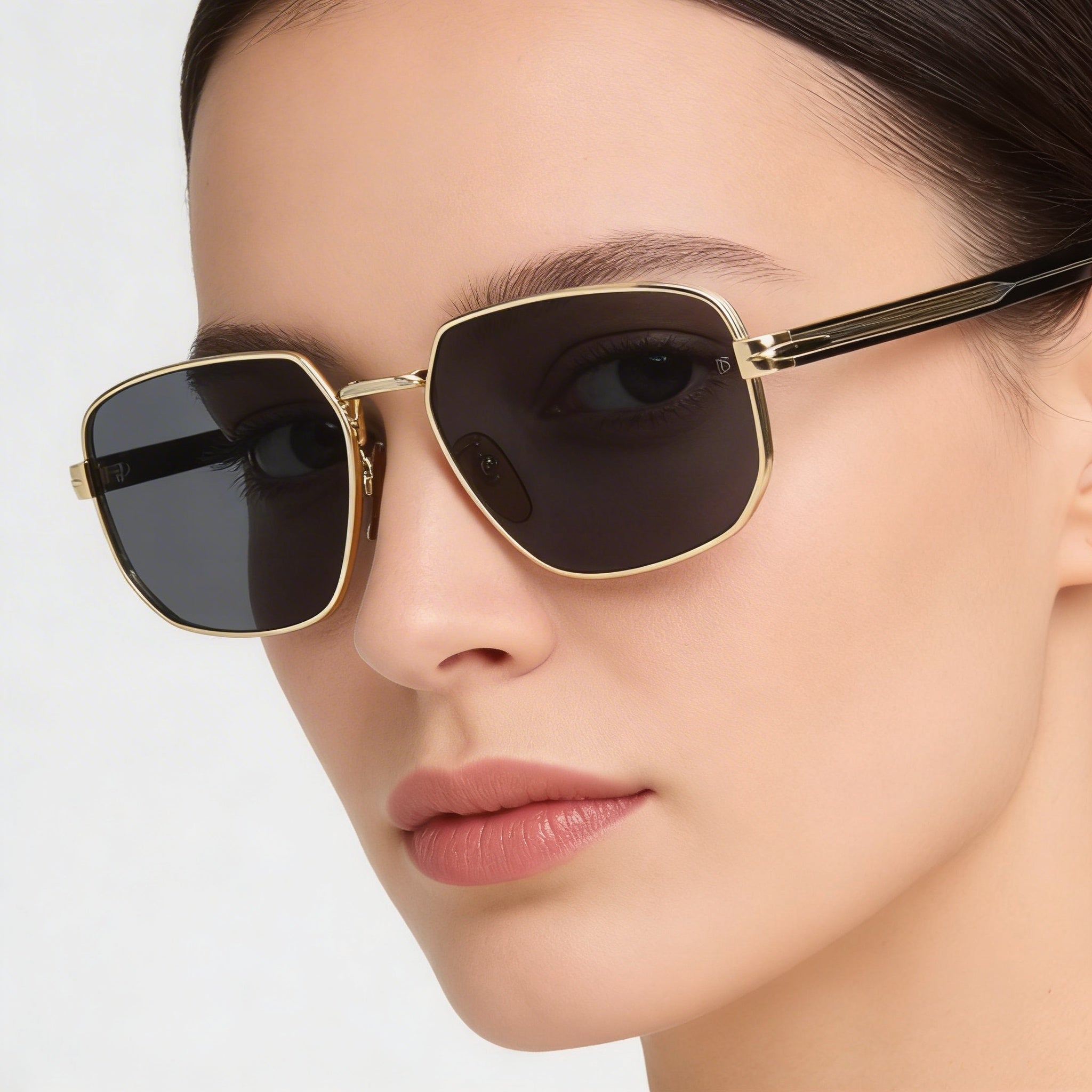 Gafas de sol David Beckham Db 7121/G/S para mujer, de acero inoxidable dorado y negro, lente de 60 mm, 100% UVA/UVB, sin, ligeras, Photo 5