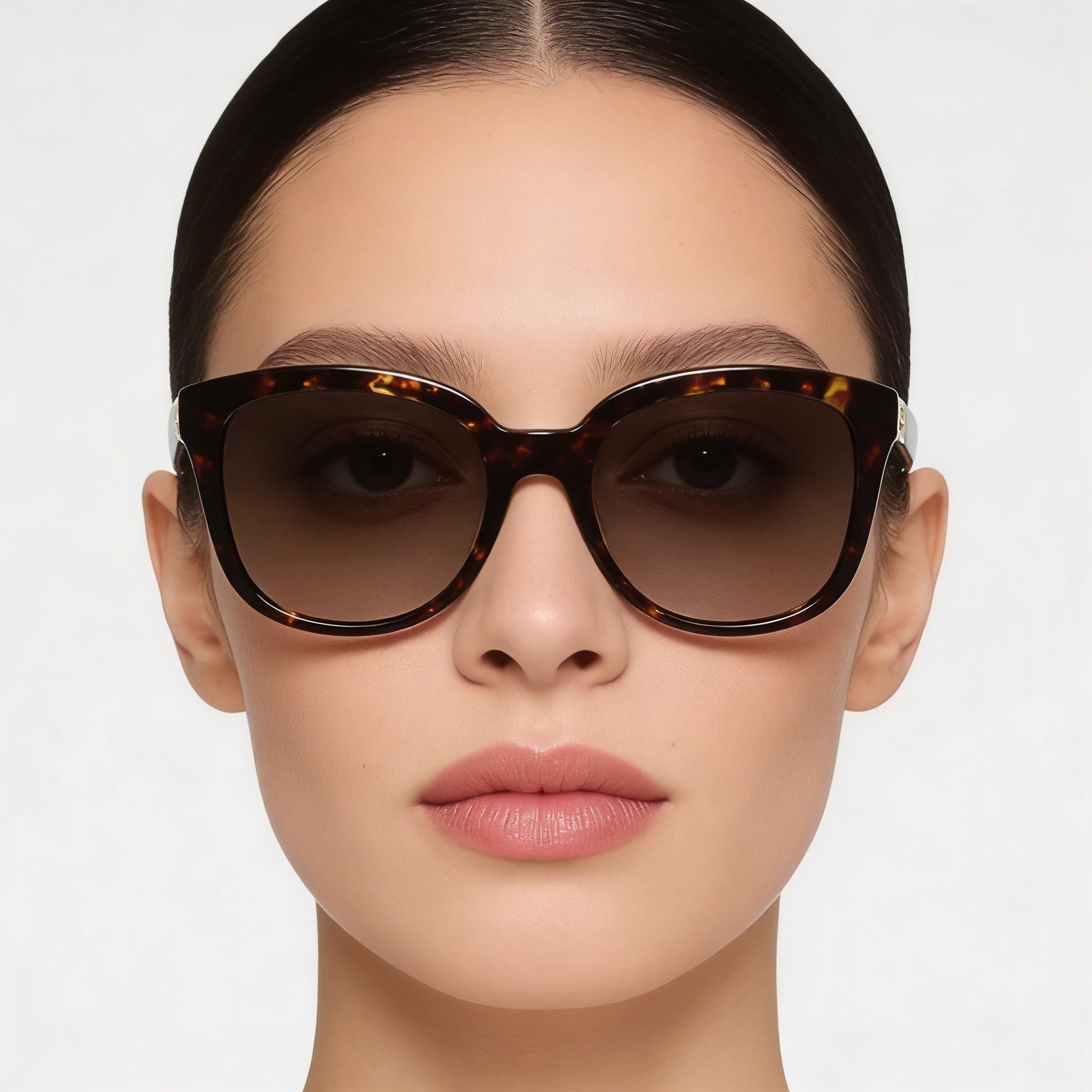 Gafas de sol cuadradas de acetato Havana no polarizadas con protección UV para mujer Kate Spade New York 53 mm, Photo 3