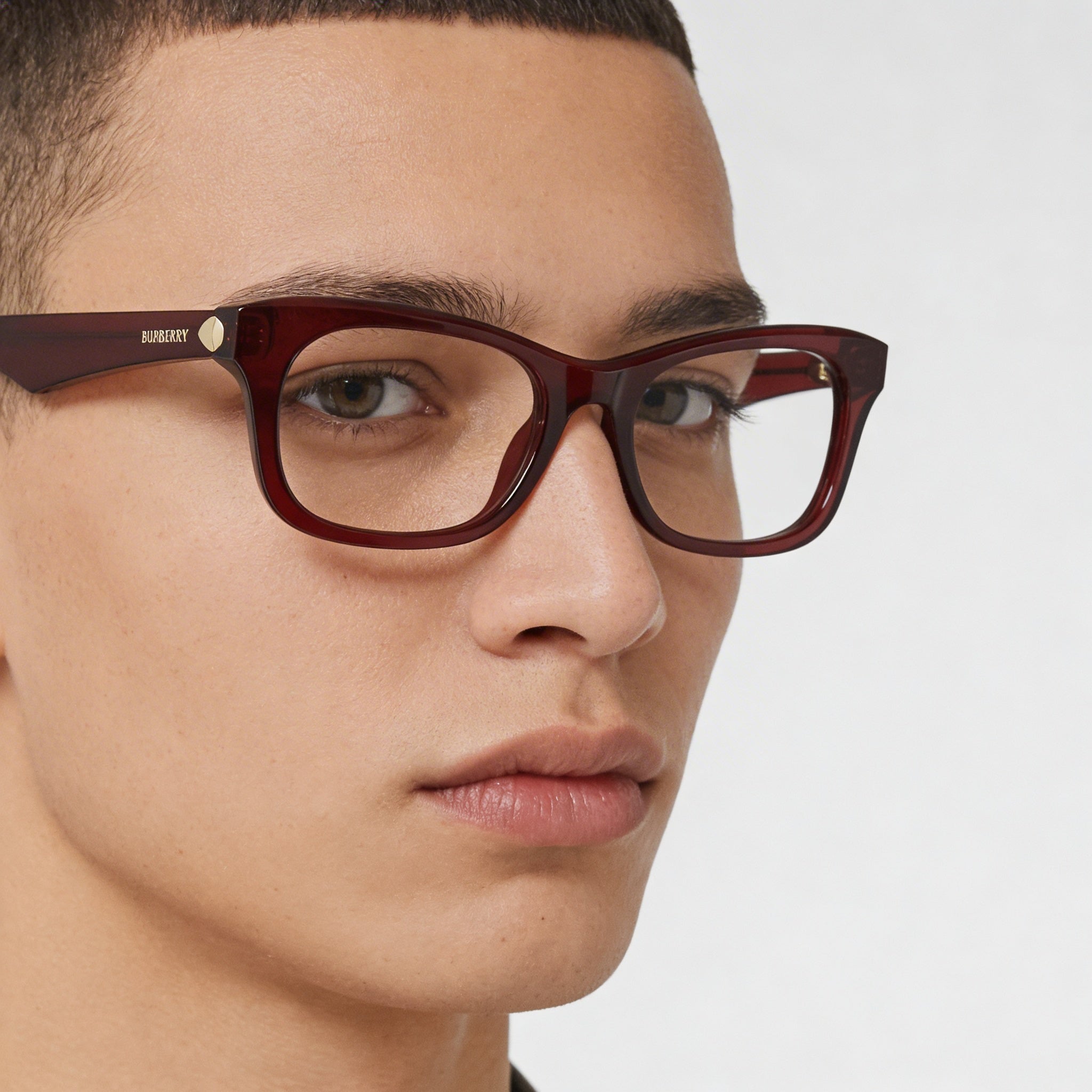 Montura de gafas unisex Burberry Classic Red, rojas - Gafas ópticas listas para graduar con lentes transparentes de demostración, Photo 4