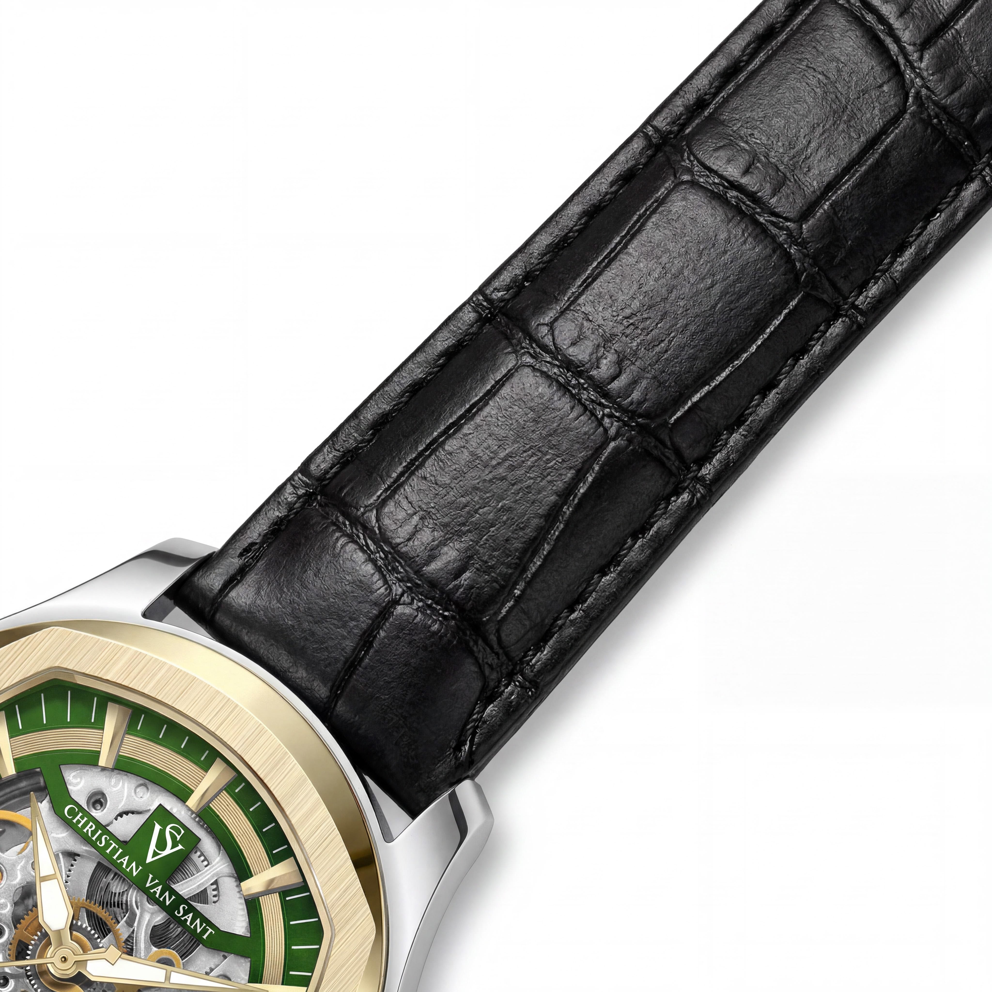 Christian Van Sant CV9503 Modern Men's Green Dial Automatic Stainless Steel Watch, Photo 3