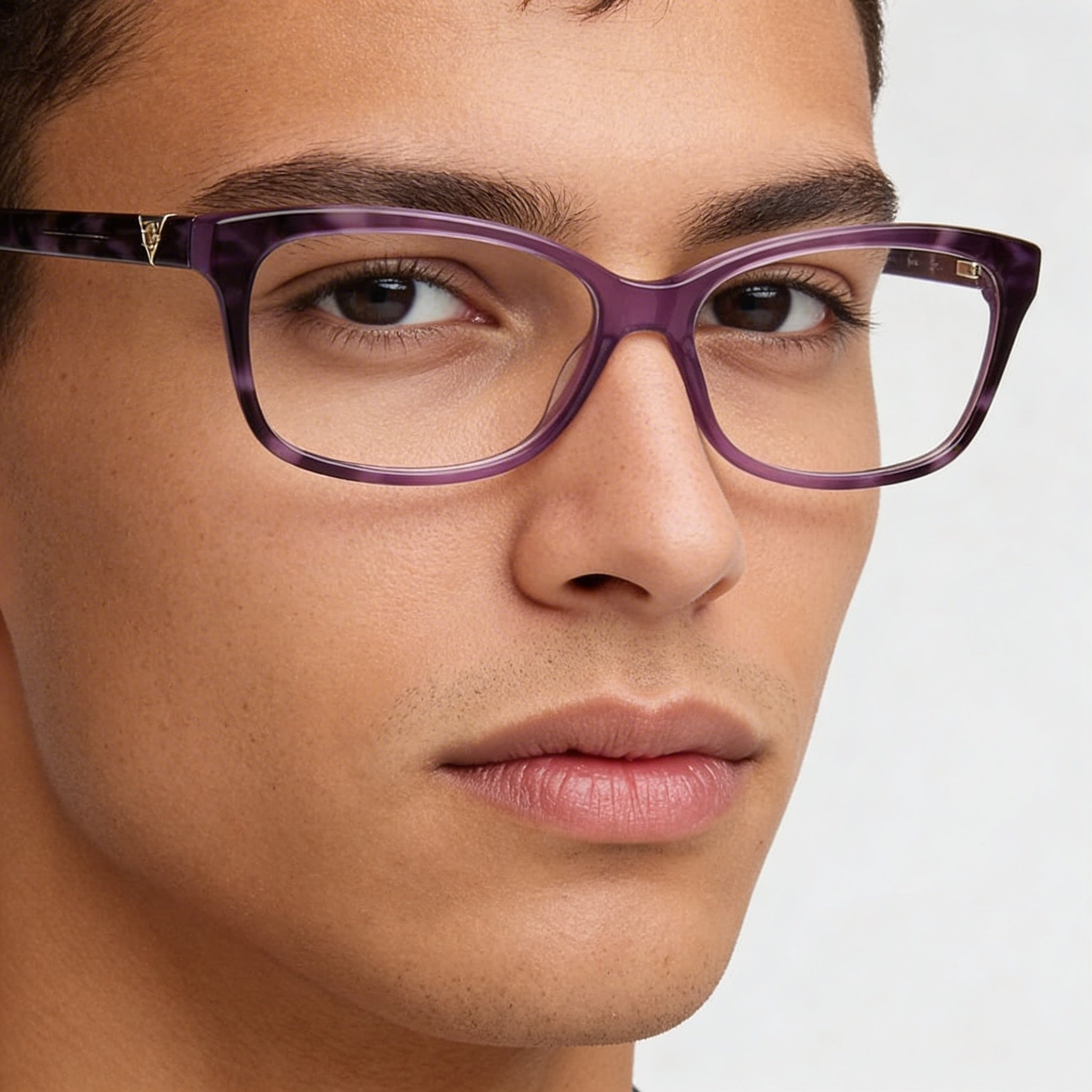 Guess Gu2948-n Men's Eyeglasses with Plastic Frame Shiny Violet Striped 53-14-140, Photo 5
