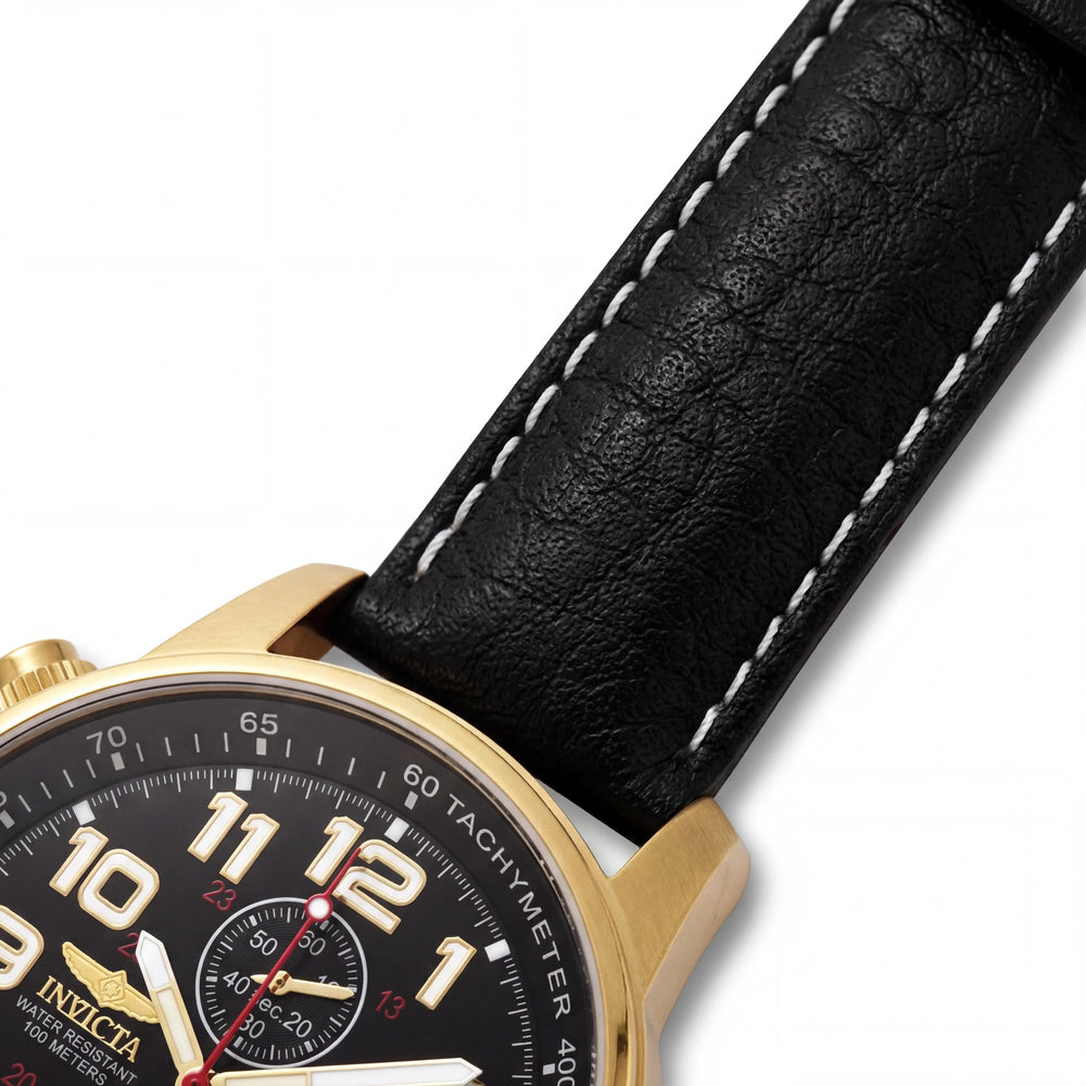 Invicta Men's Lefty Chronograph Black Leather 3330