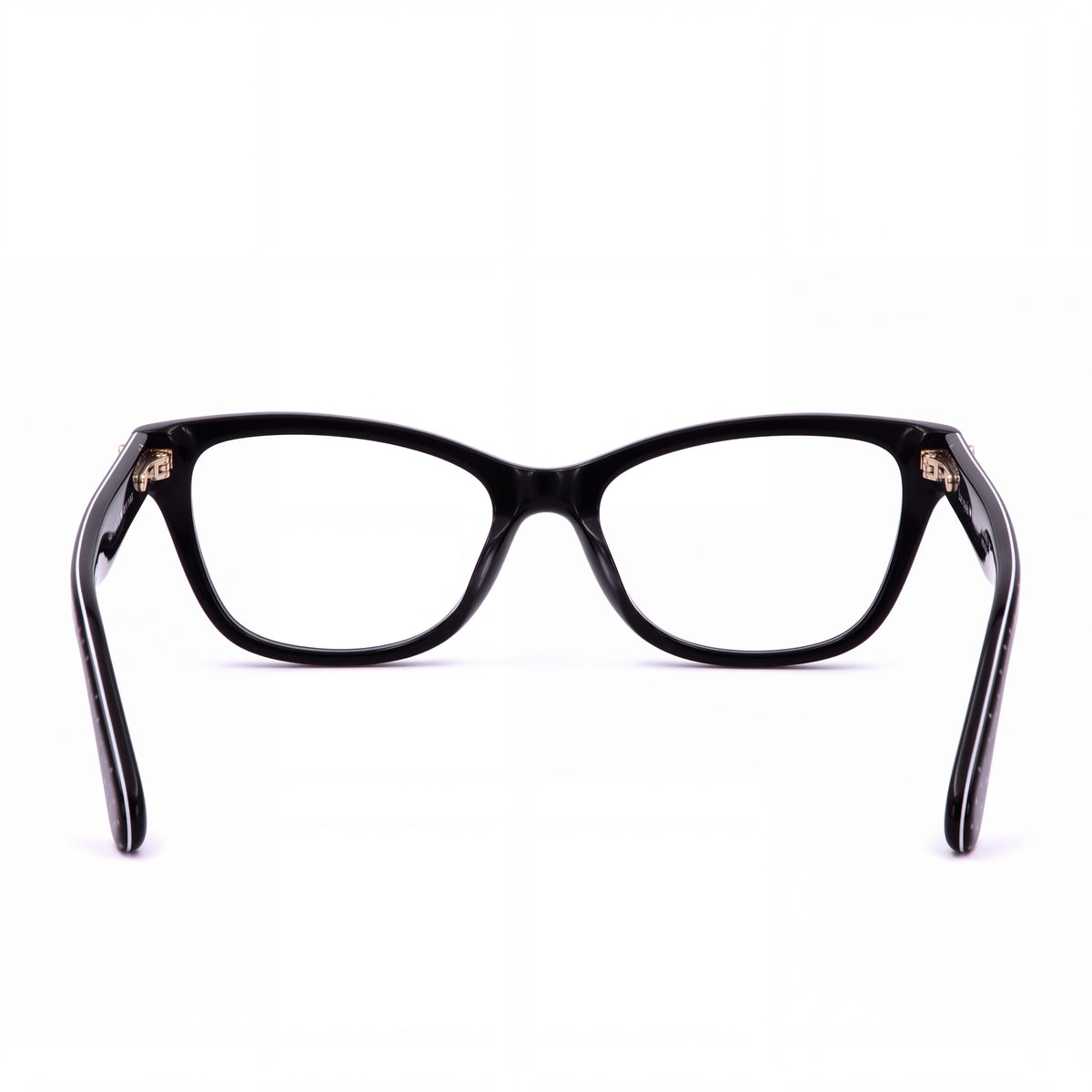 kate spade new york Alaysha Gafas de mujer con montura de acetato tipo cat eye sin graduar en negro estampado 51 mm, Photo 3