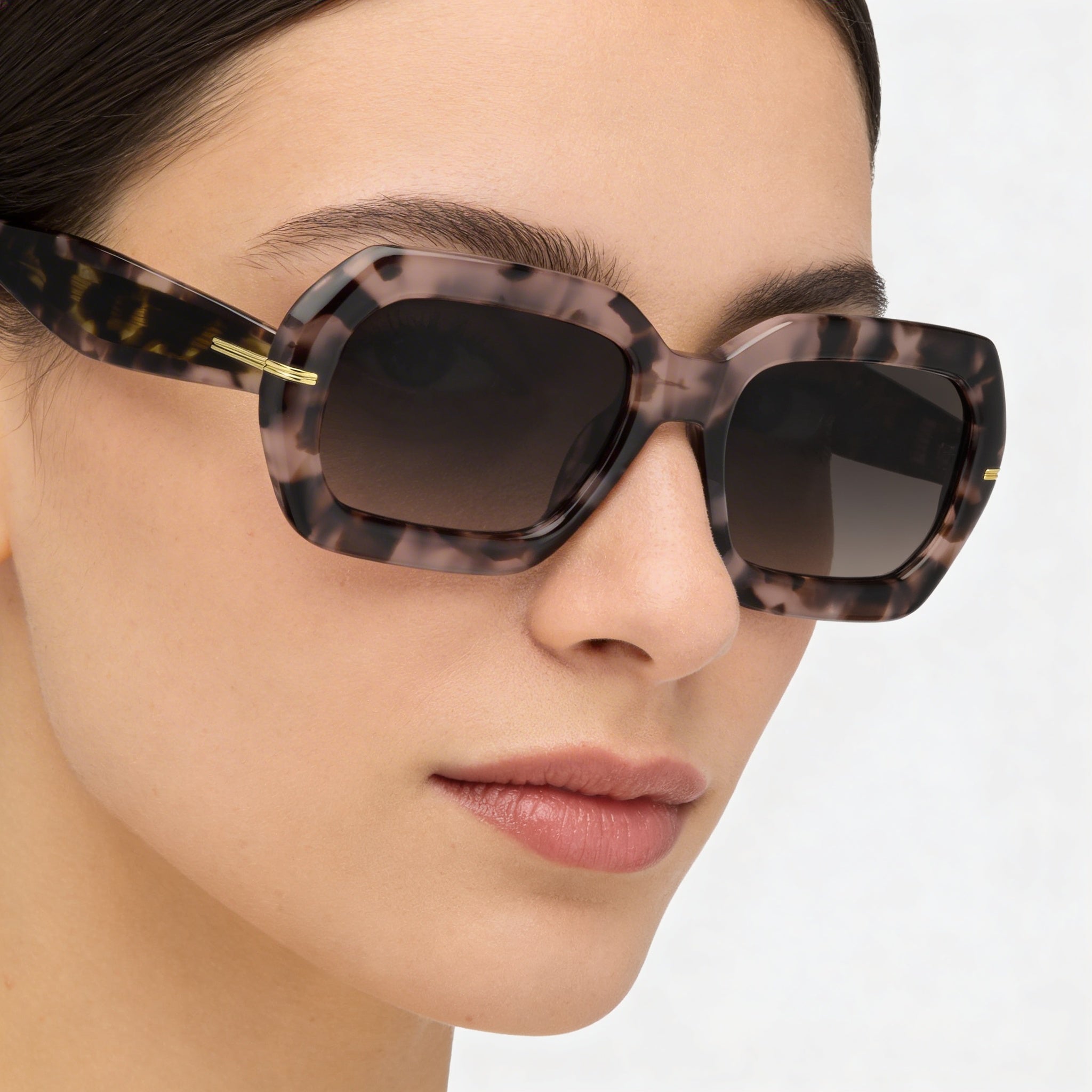 Hugo Boss Women's BOSS 1732/G/S Pink Havana Acetate Brown Shaded UV Protection Sunglasses 54mm, Photo 4