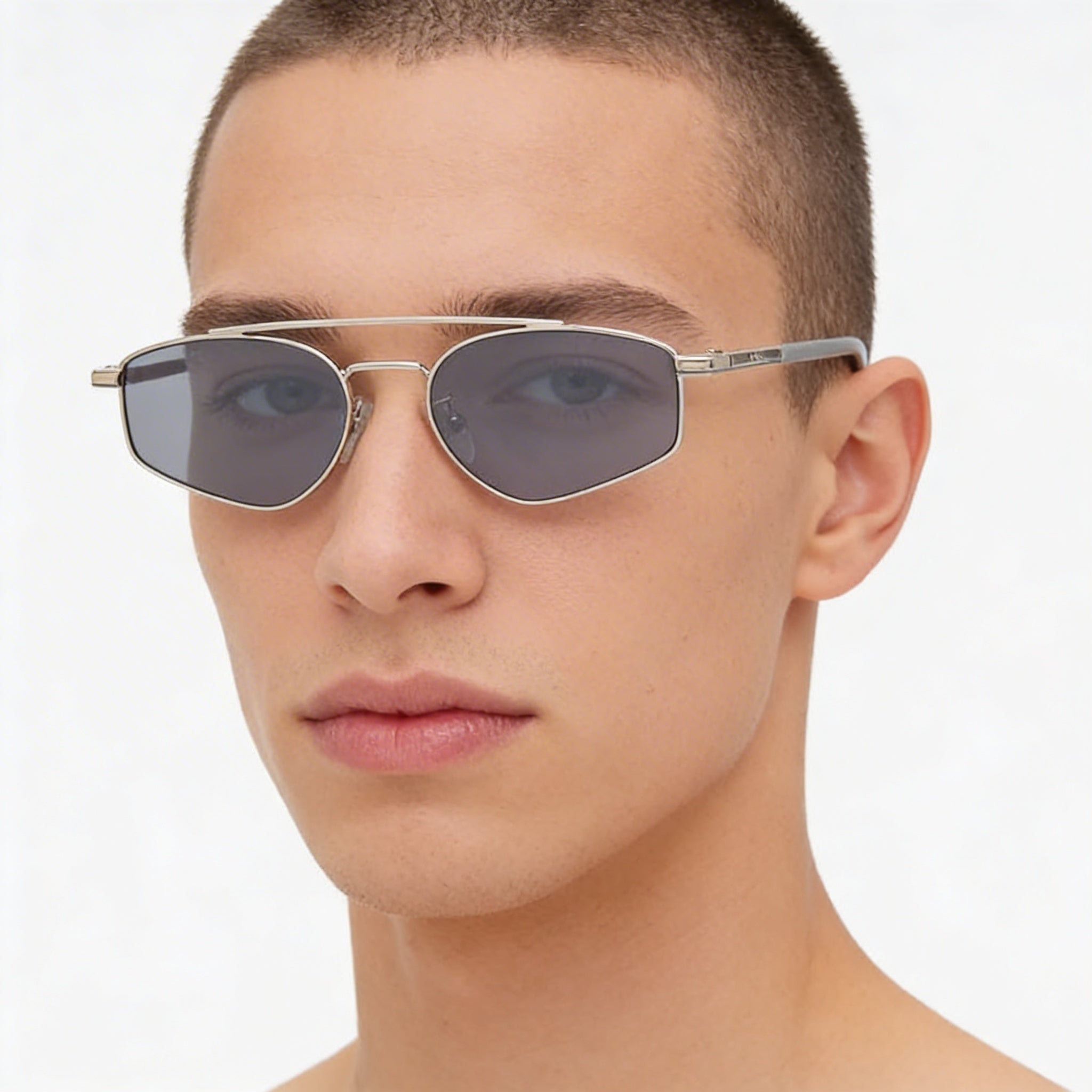 Gafas de sol Adidas unisex con montura de metal, montura de paladio brillante, lentes de espejo ahumado, 100 % protección UV 55-17-140, Photo 5