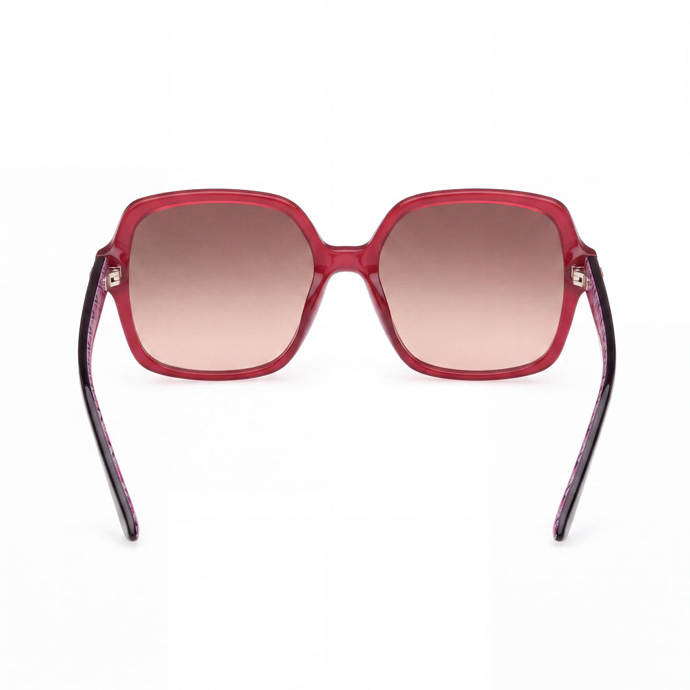 GUESS Unisex Square Full Rim Composite Frame Polycarbonate Lens Shiny Bordeaux UV 400 Sunglasses 57mm