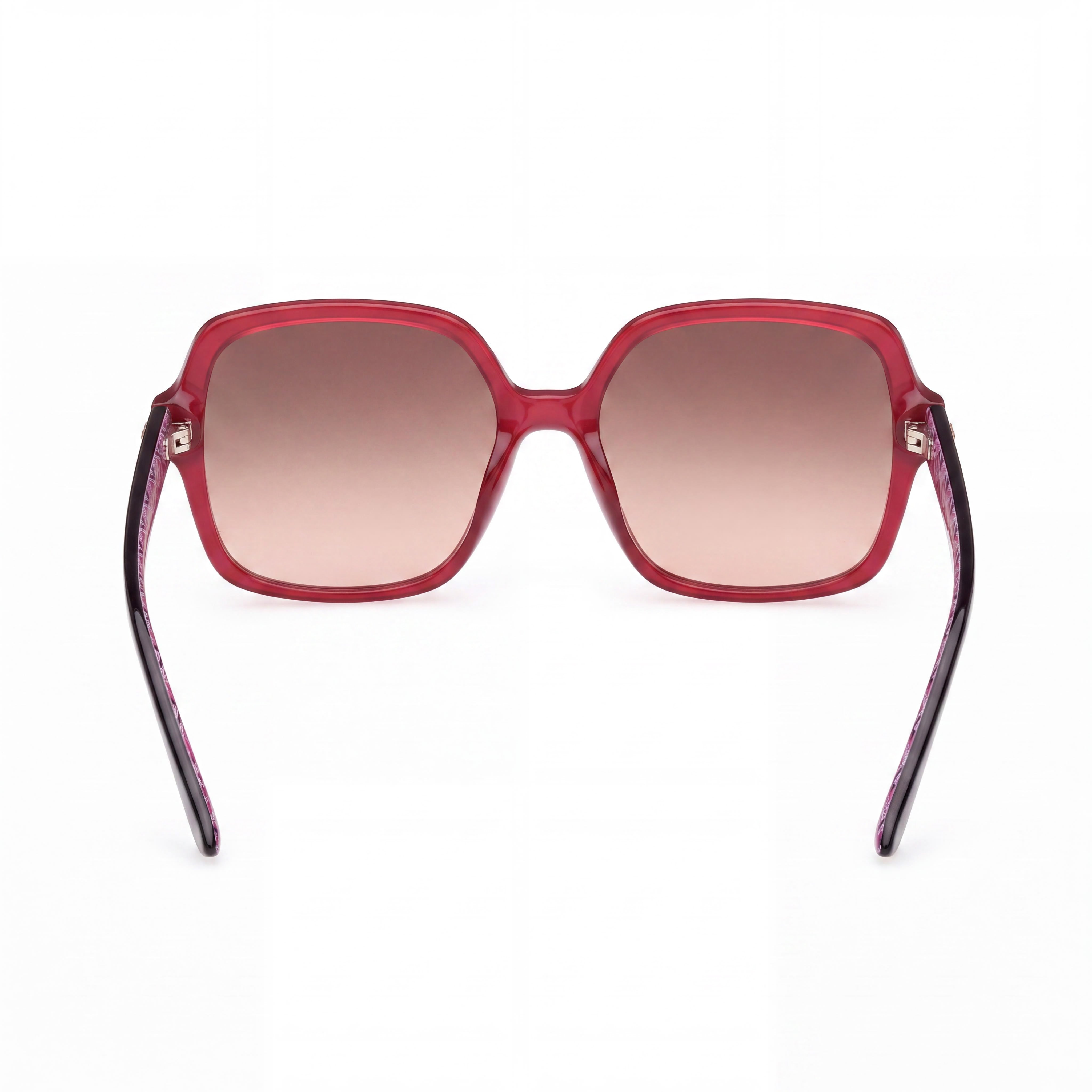 GUESS Unisex Square Full Rim Composite Frame Polycarbonate Lens Shiny Bordeaux UV 400 Sunglasses 57mm, Photo 3